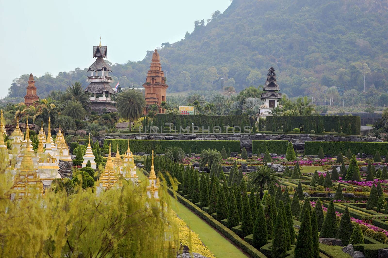 Model French Park in Thailand in Pattaya in the Park Nong Nooch
