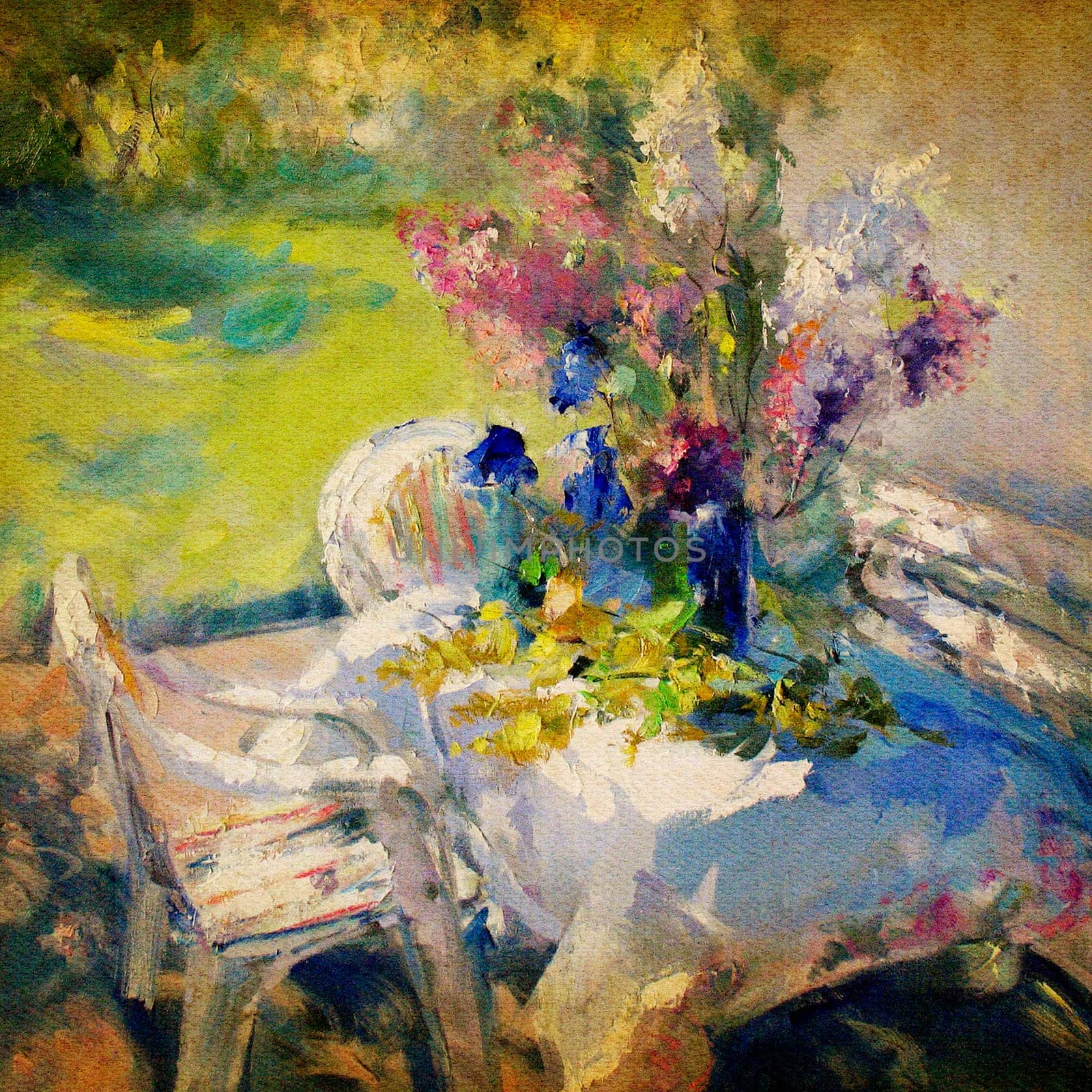 garden flowers accessories decoration painting