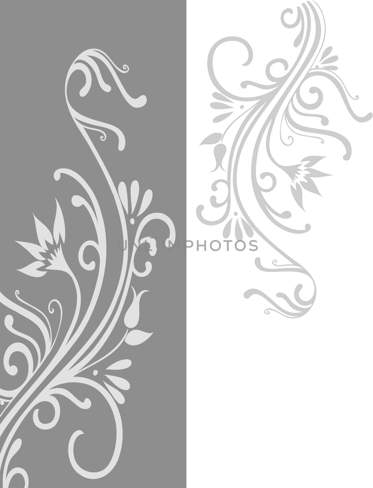 wedding invitation card whit a abstract floral
