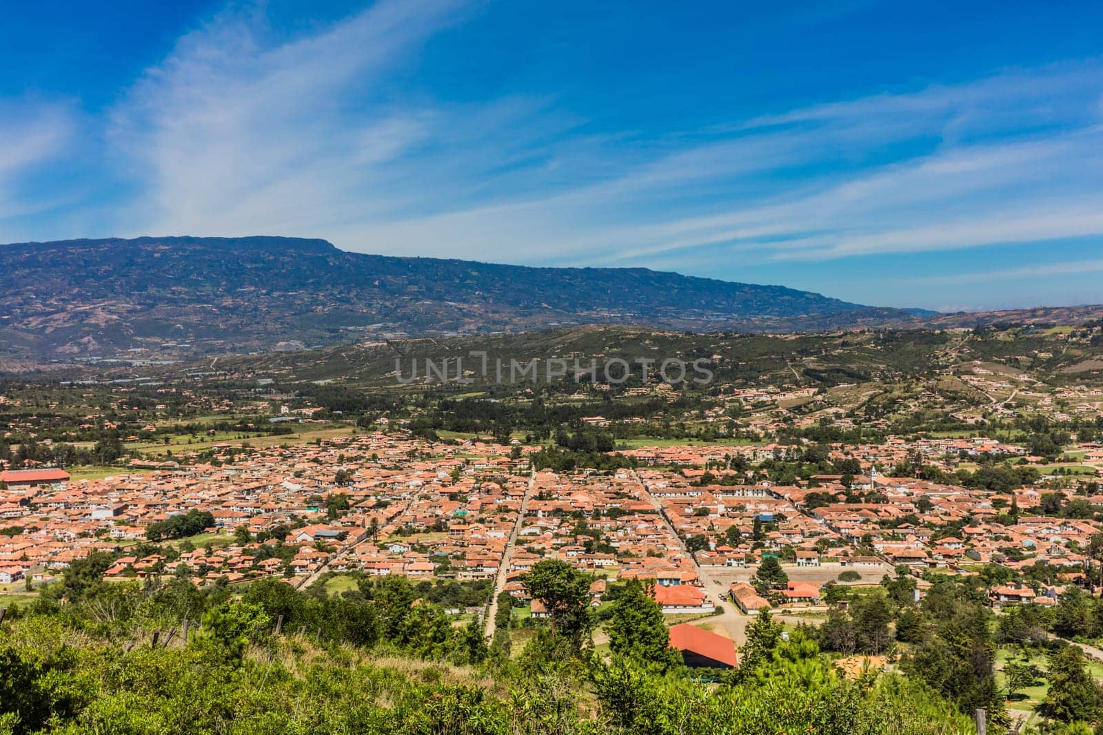 Villa de Leyva skyline cityscape Boyaca in Colombia South America