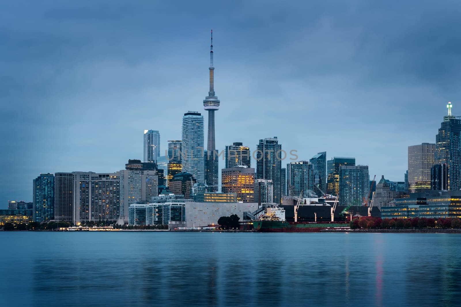 Toronto skyline at night, Ontario, Quebec, Canada