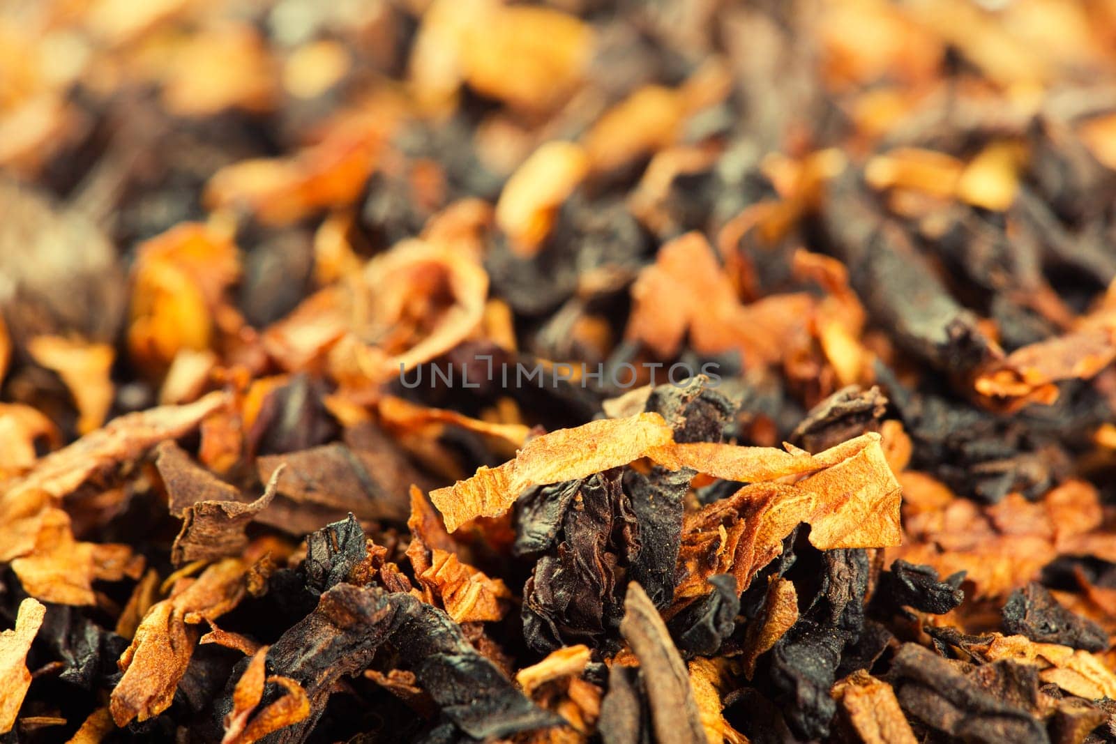 Closeup view of smoking tobacco