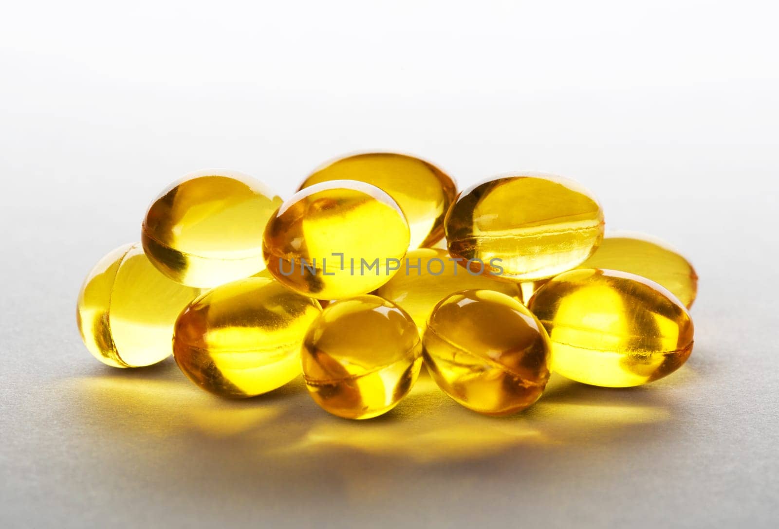 Heap of yellow gel pills
