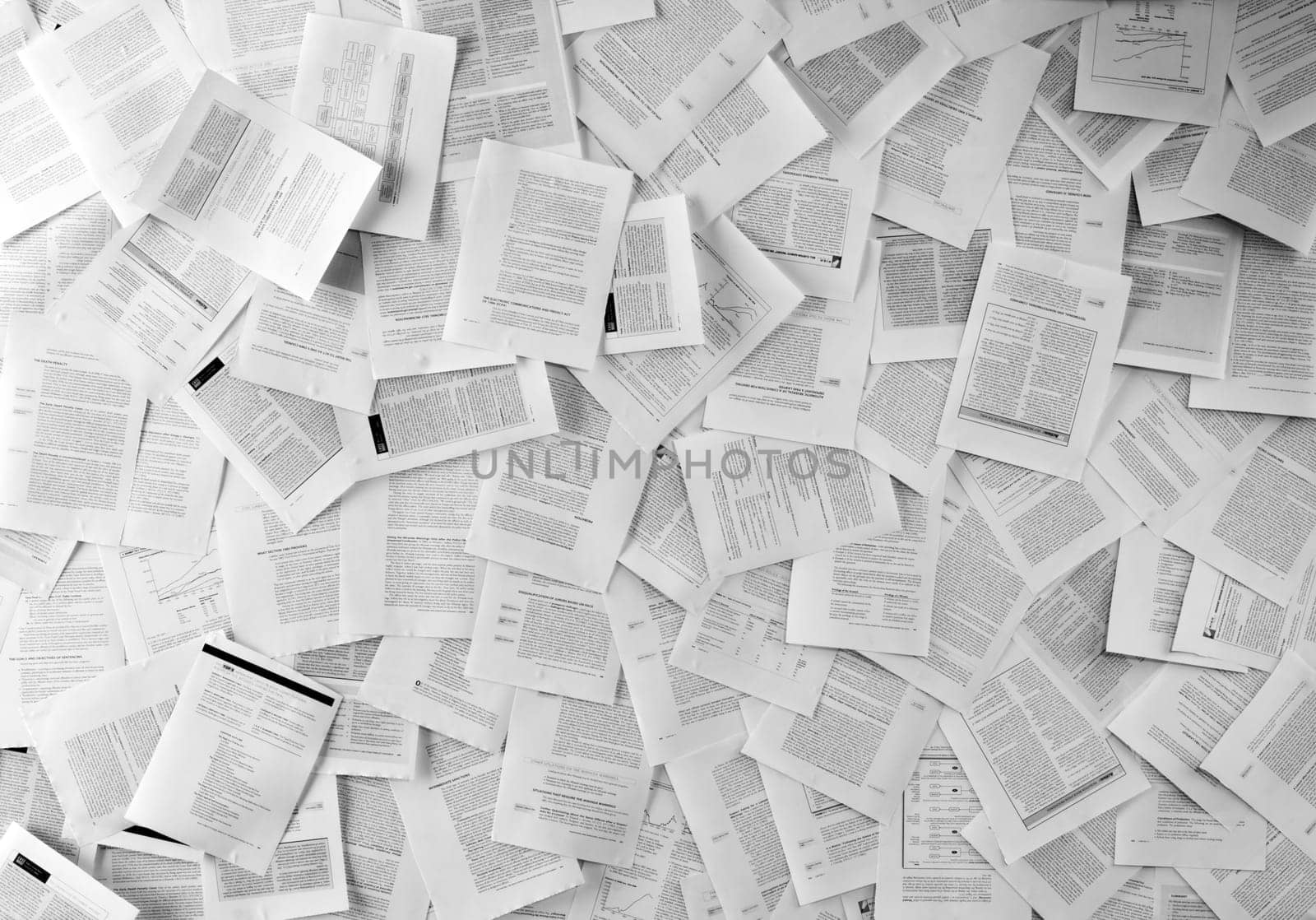 Many business documents. Use for background or texture