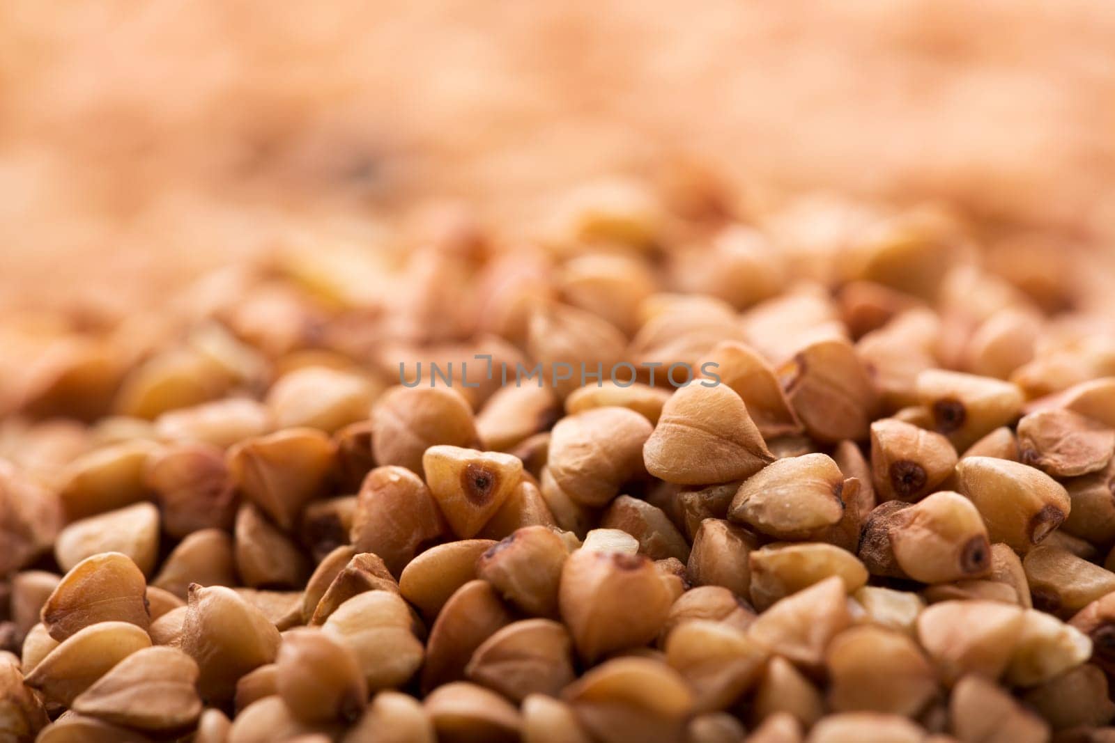 Heap of buckwheat. Macro view