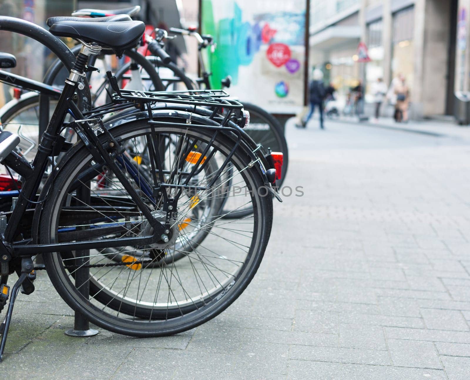 Bicycles on old european street