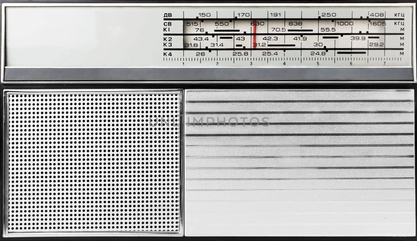 Old fashioned chrome radio background