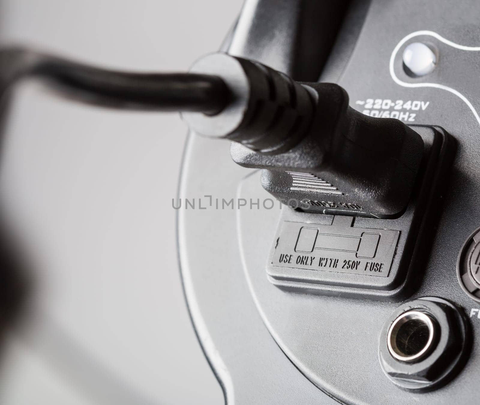 Closeup of system unit cable