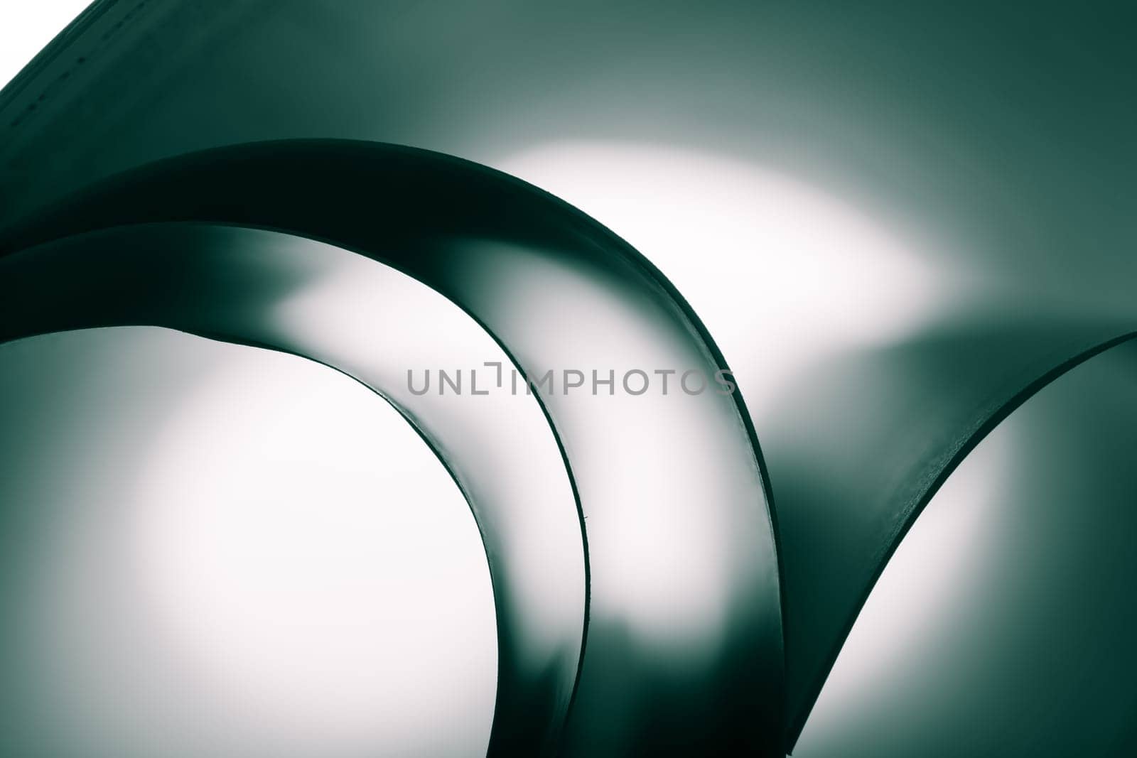 Abstract curves of paper sheets. Toned image