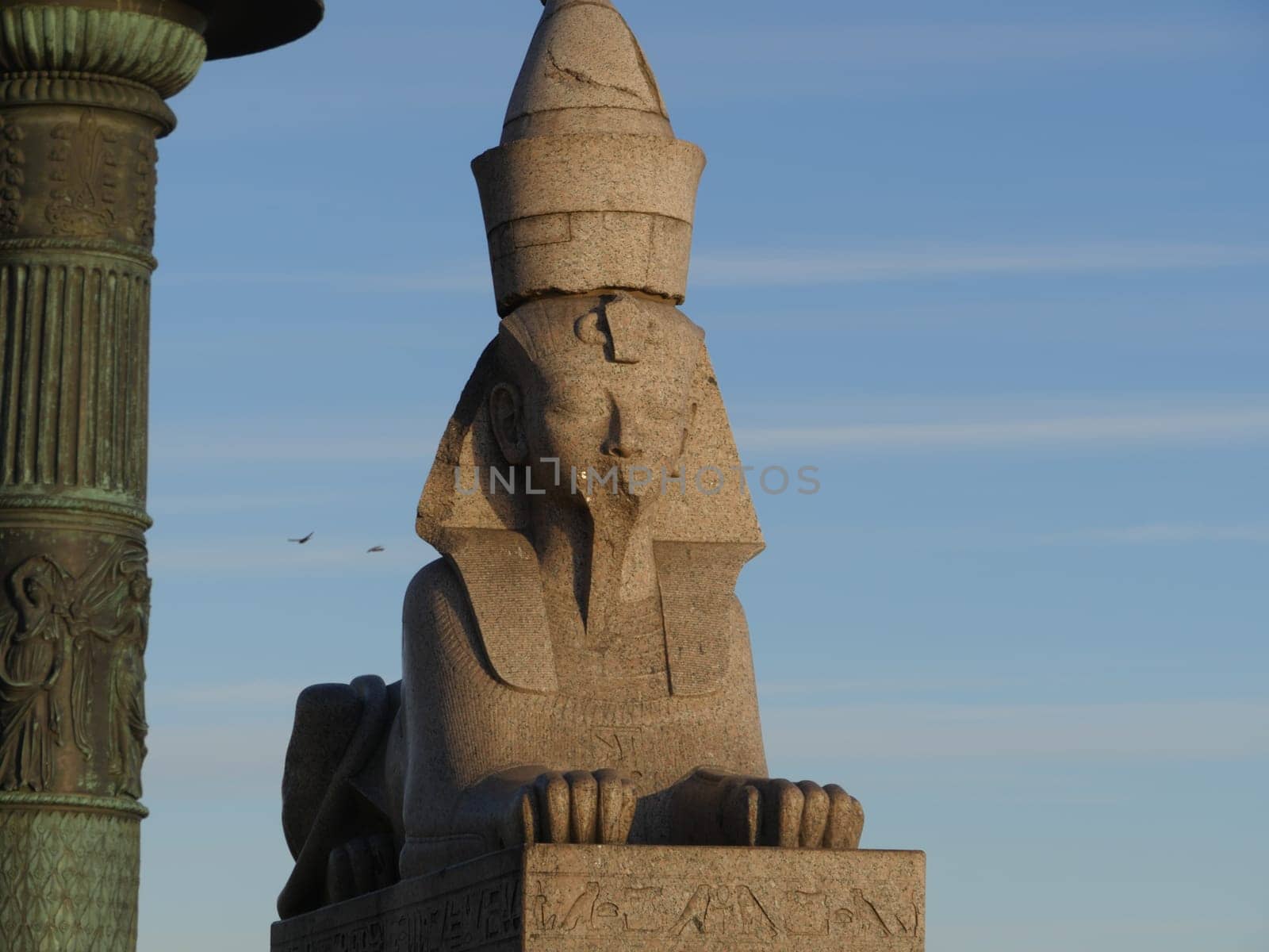 St. Petersburg, Russia, January 15 , 2020. Egyptian sphinx pharaoh Amenhotep