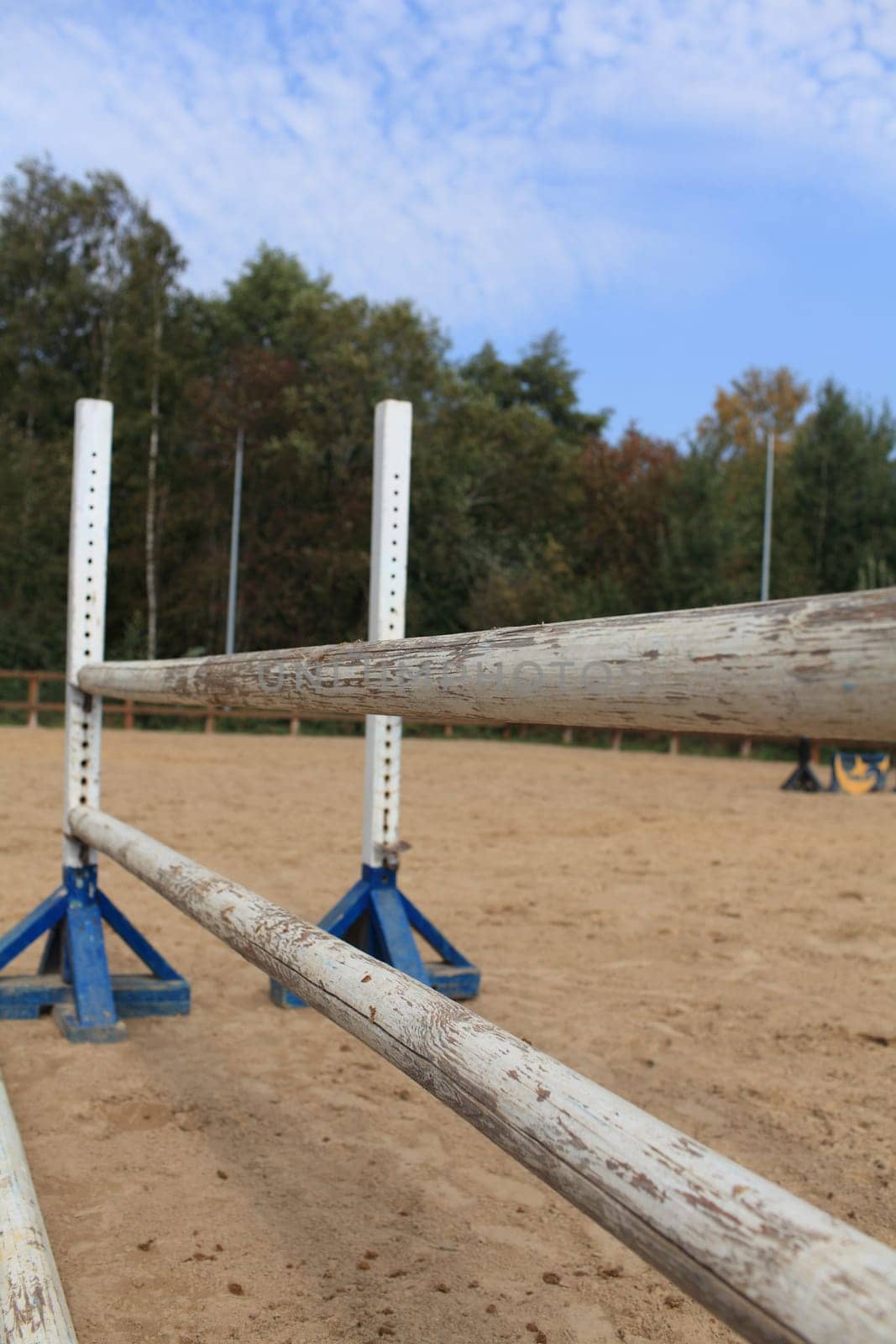 wooden barriers  for jumping horses