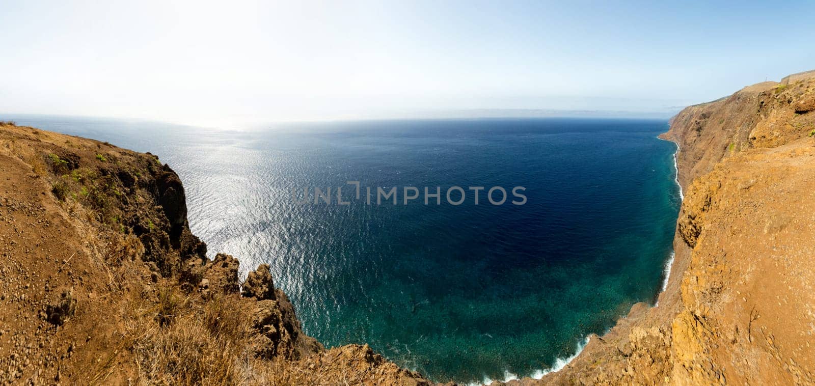 Up view of the little bay in the mountains, Portugal