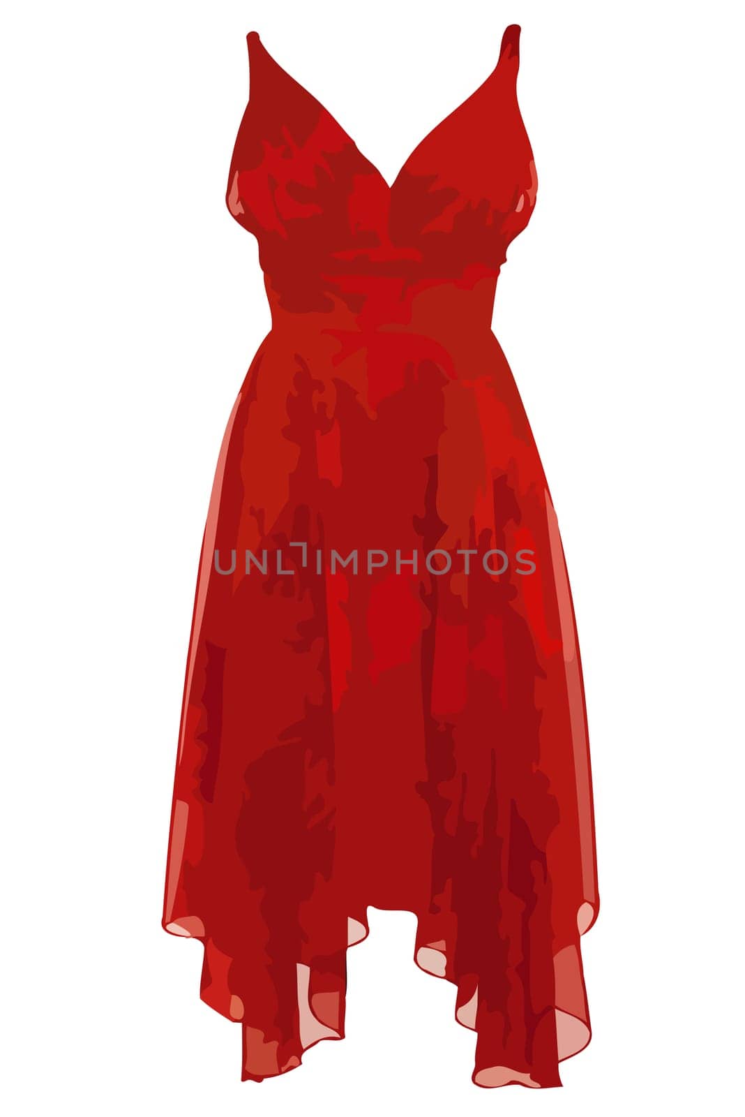 dress red night cloth glamour fashion illustration