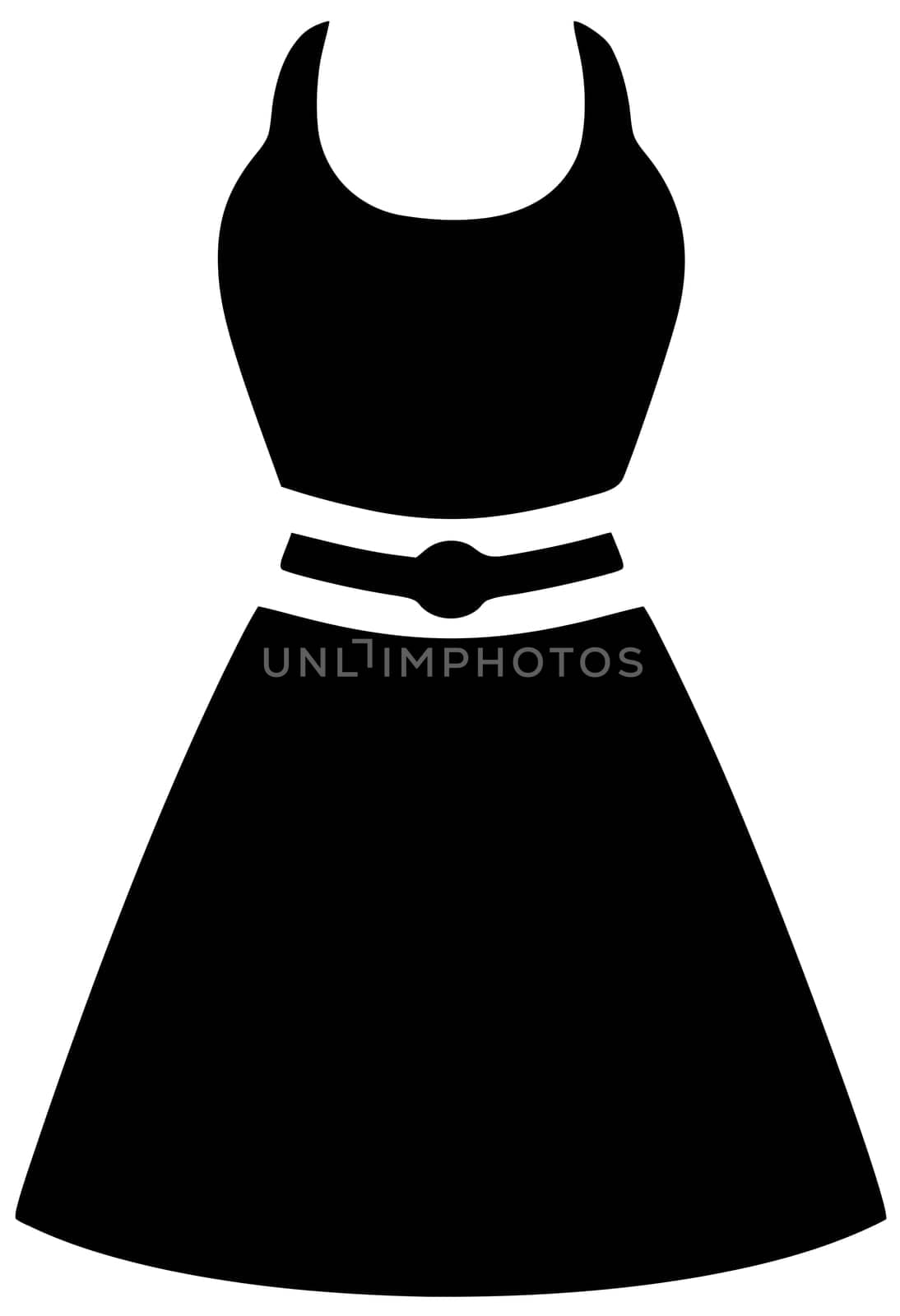 dress black cloth casual fashion illustration