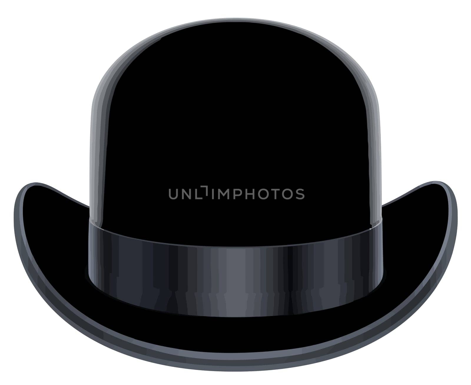 bowler hat fashion rich accessory black illustration