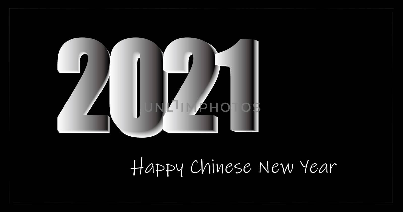 The 2021 Happy New Year elegant greeting card vector illustration