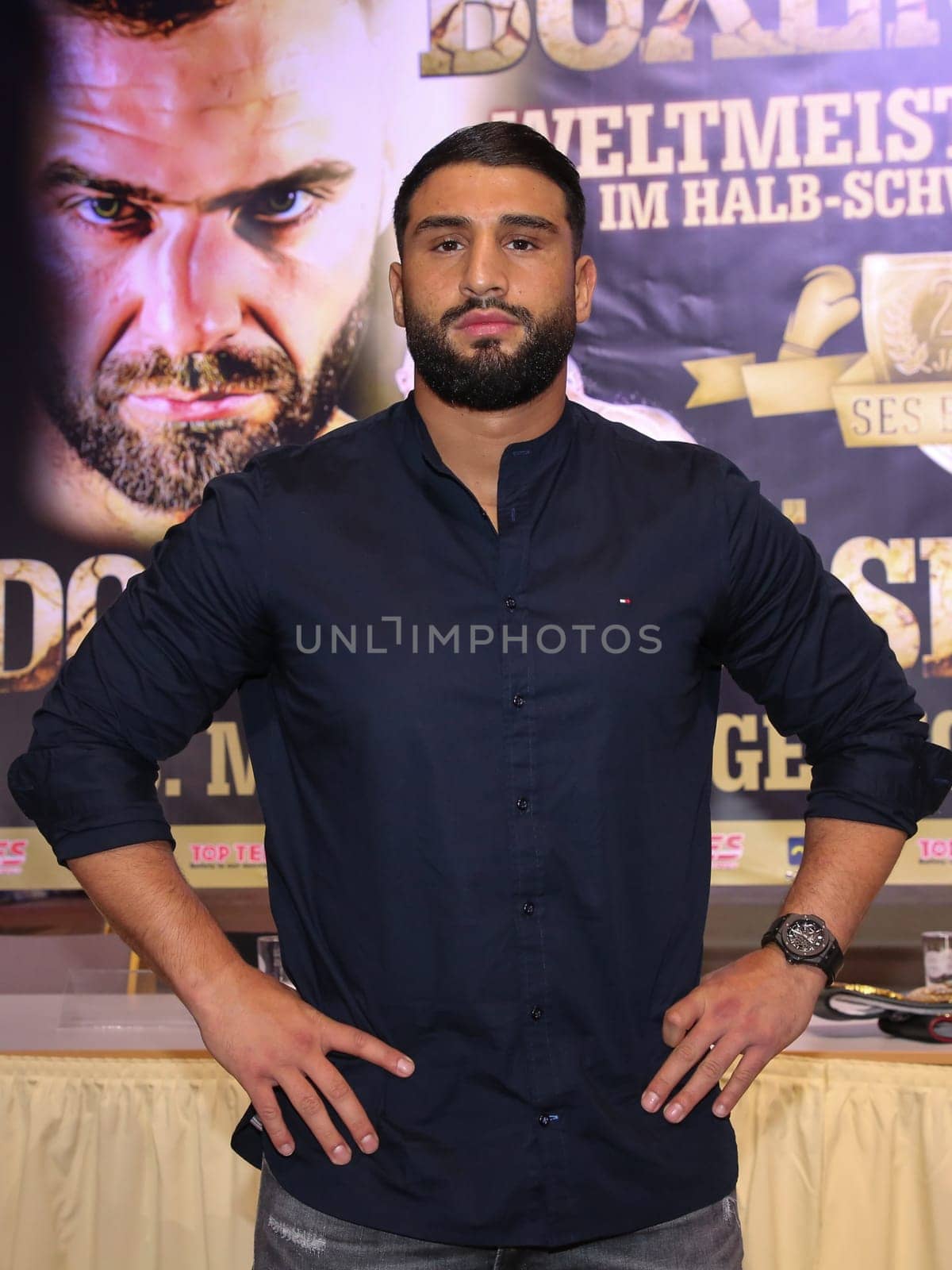 German heavyweight boxer Agit Kabayel (SES Boxing) press conference boxing gala 28.3.2020 Magdeburg