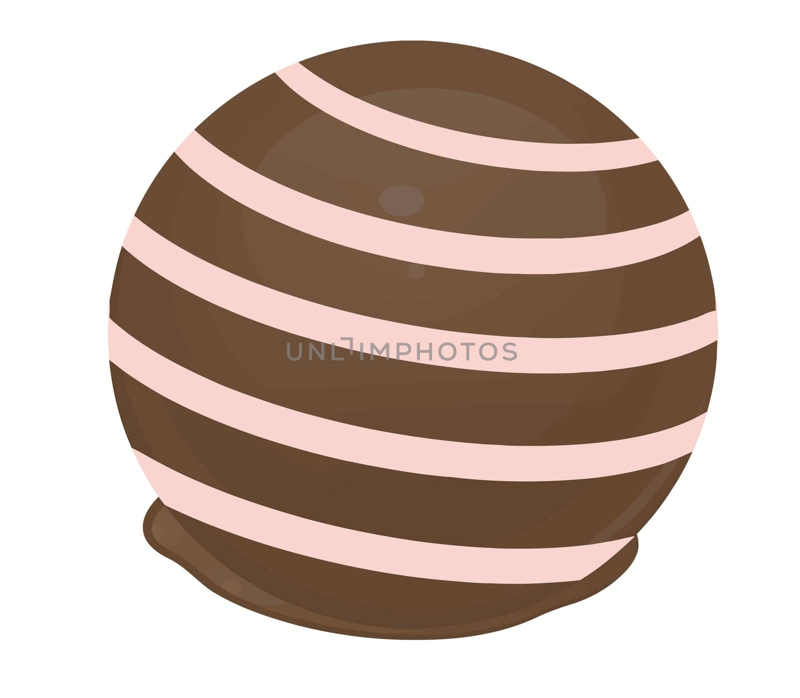 truffle milk chocolate strawberry sweet dessert ball cacao illustration