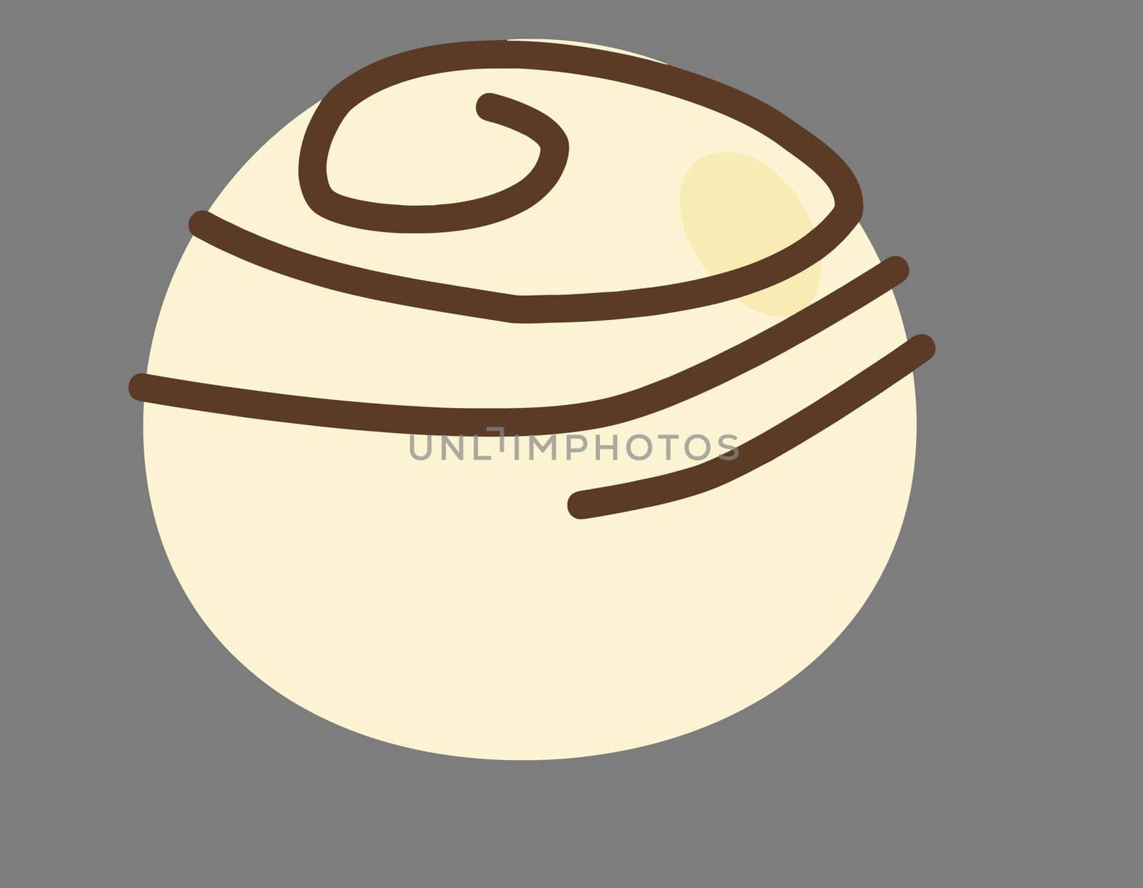 truffle milk white chocolate   sweet dessert  cacao ball illustration