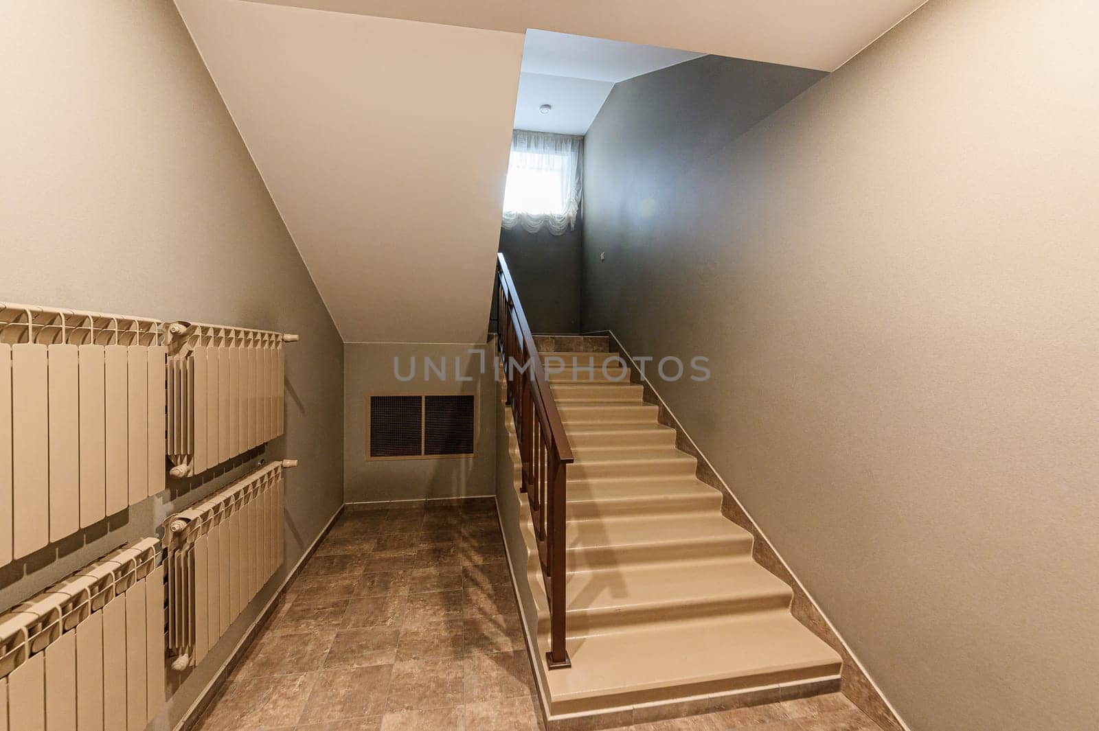 Russia, Moscow- October 17, 2019: interior room public place, staircase. modern expensive luxury design