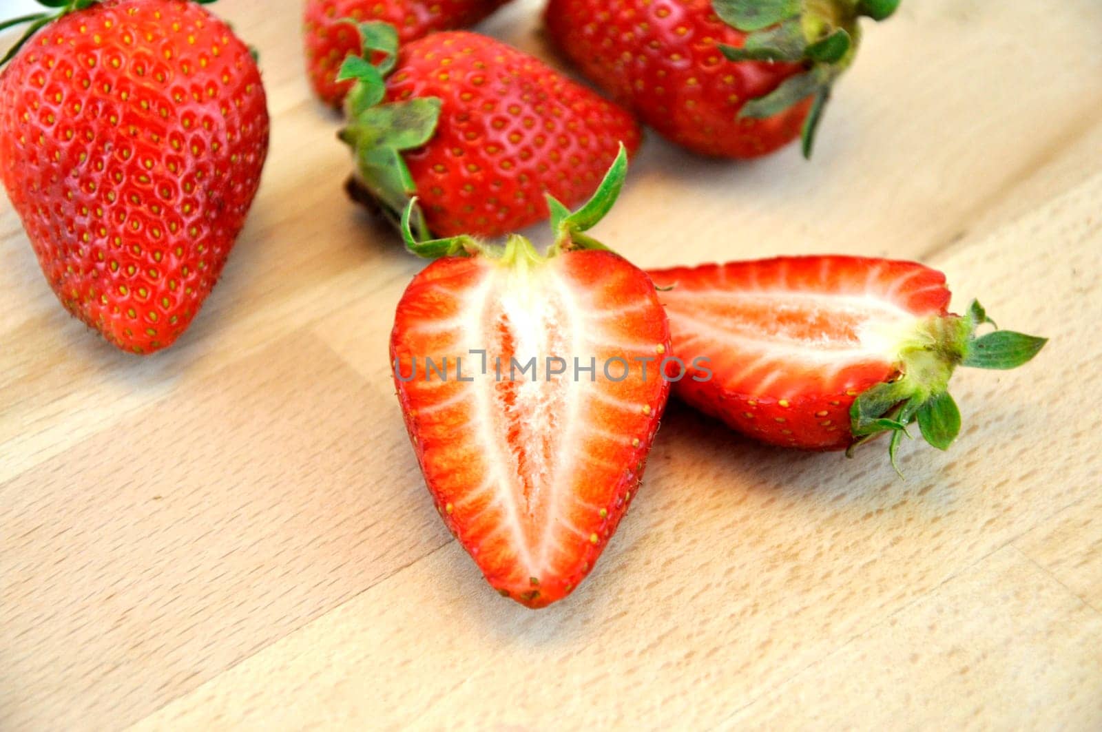 Fresh strawberry isolated on white background, sweet and juicy