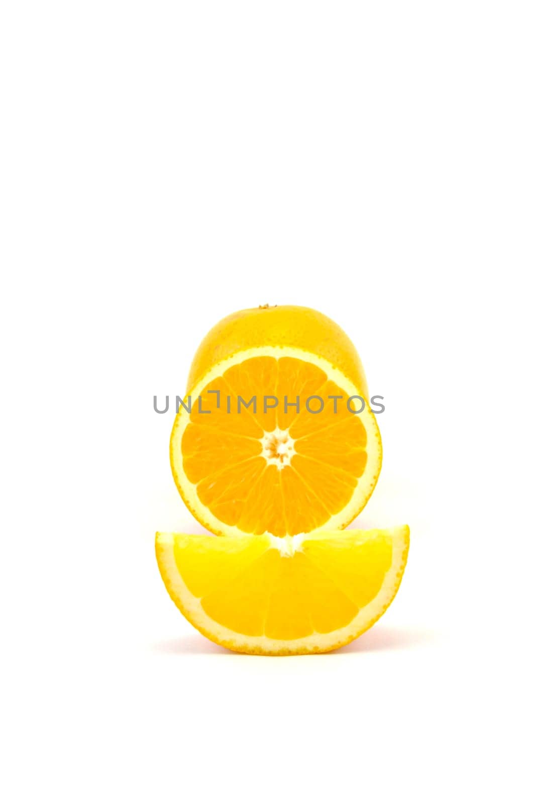 Ripe orange isolated on white background