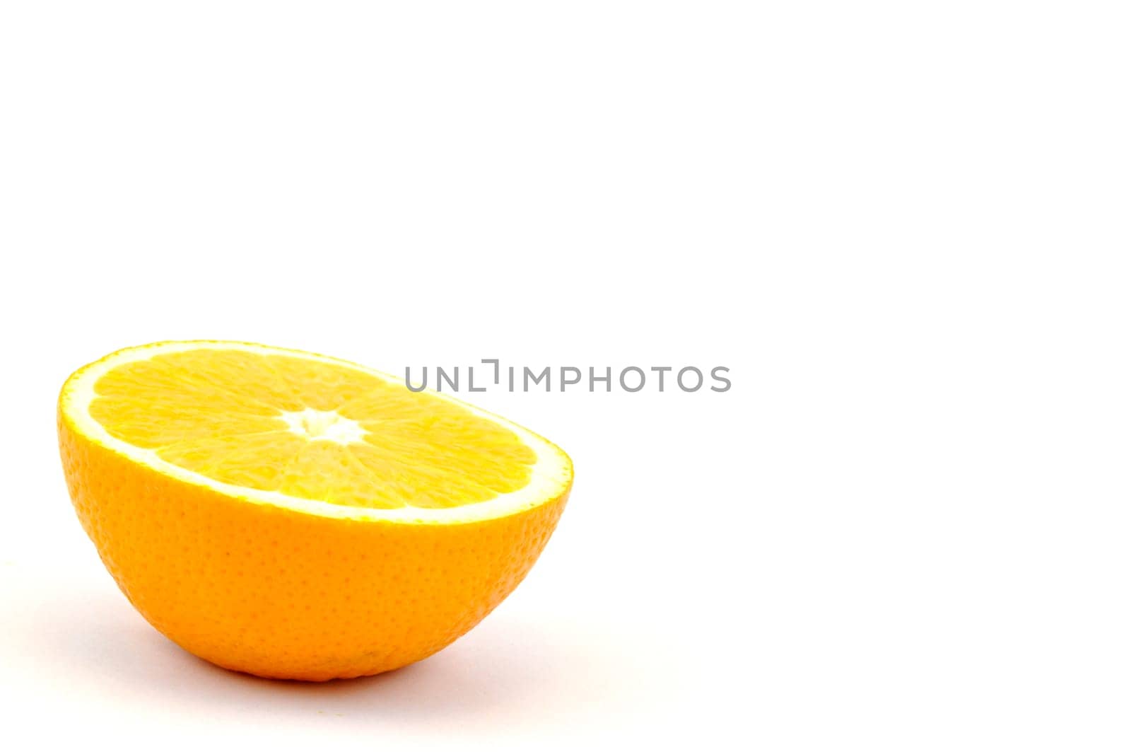 Ripe orange isolated on white background
