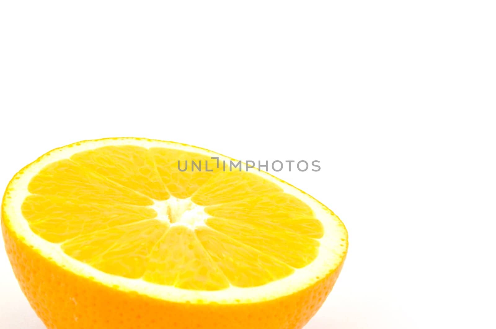 Ripe orange isolated on white background