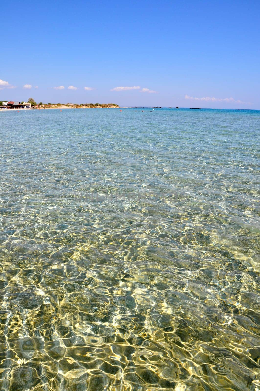 Crystal Clear water and beautiful beaches in Cyprus during summer vacation