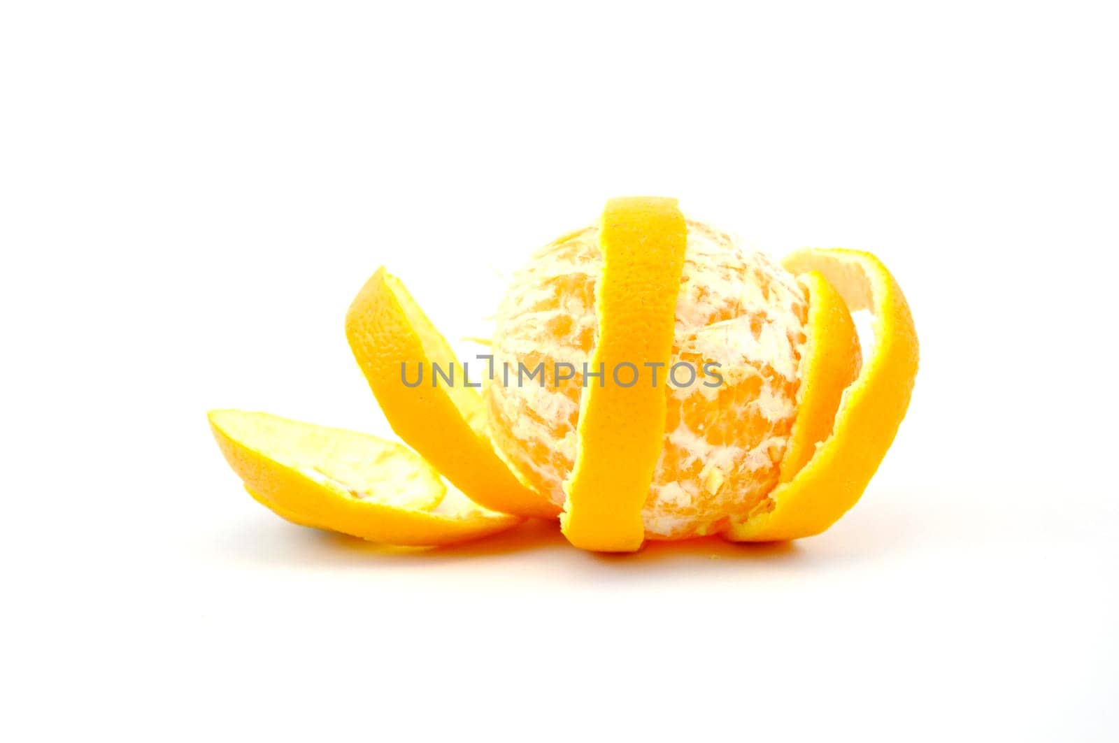 Ripe orange isolated on white background