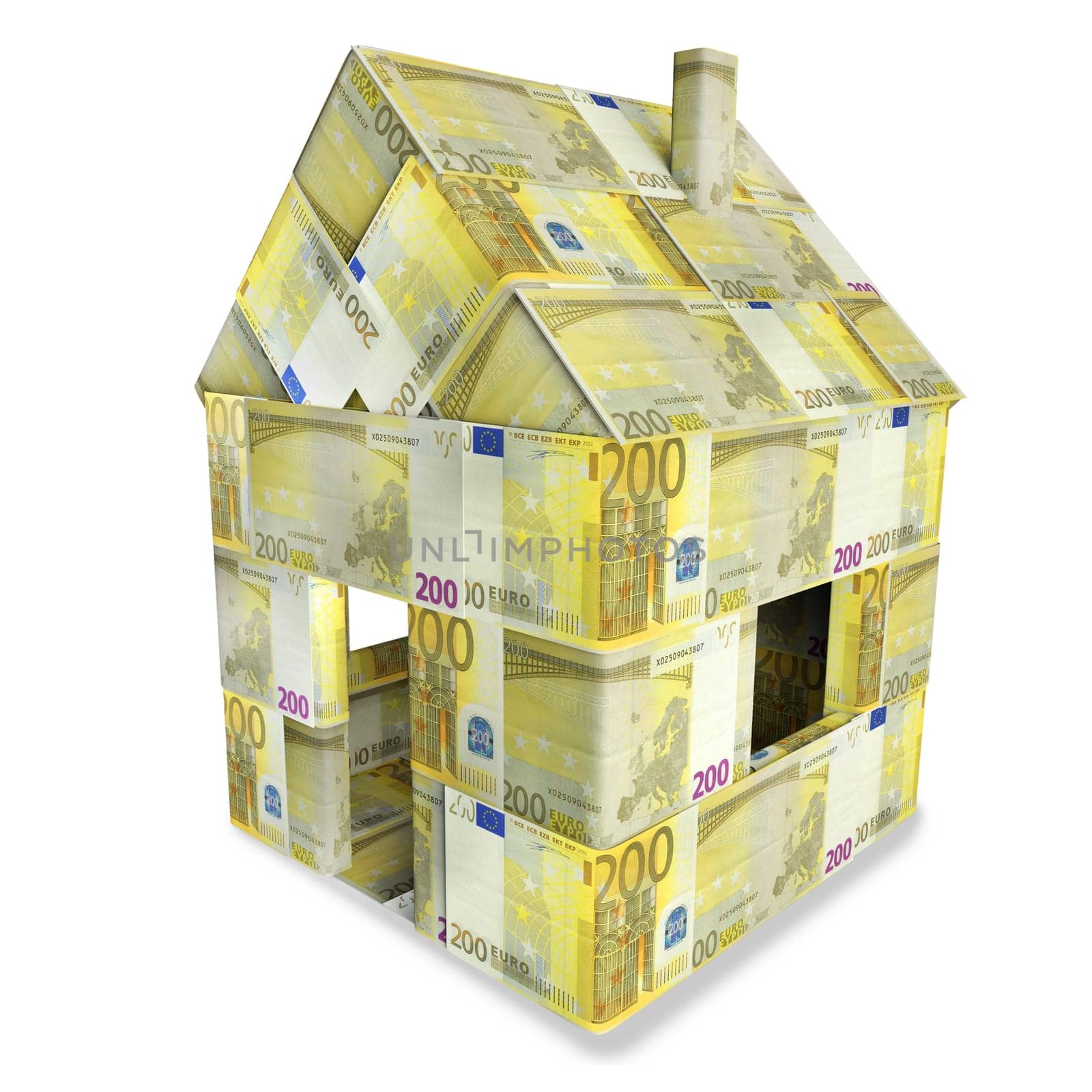 House of 200 euro notes