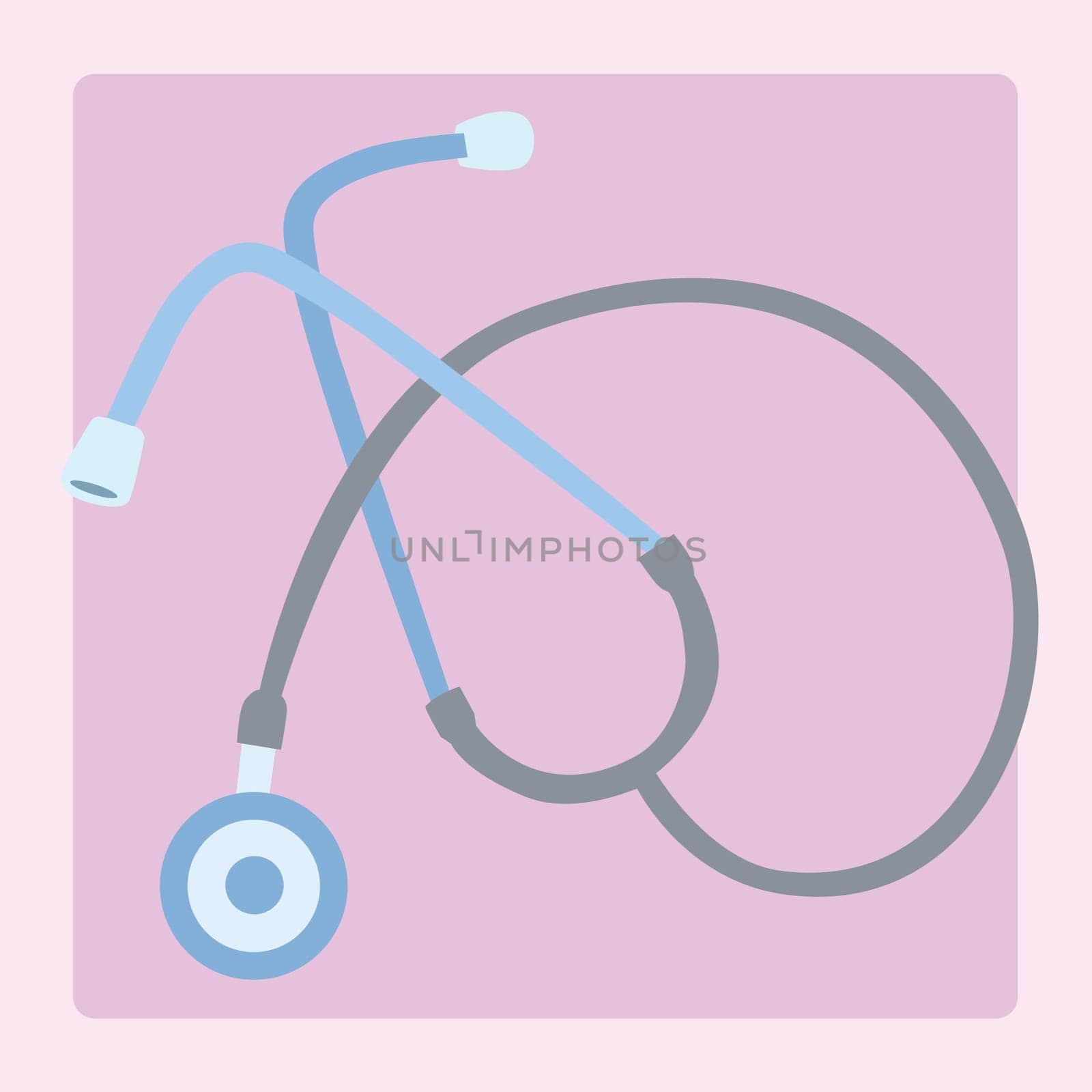 Medical device stethoscope on a neutral background icon symbol