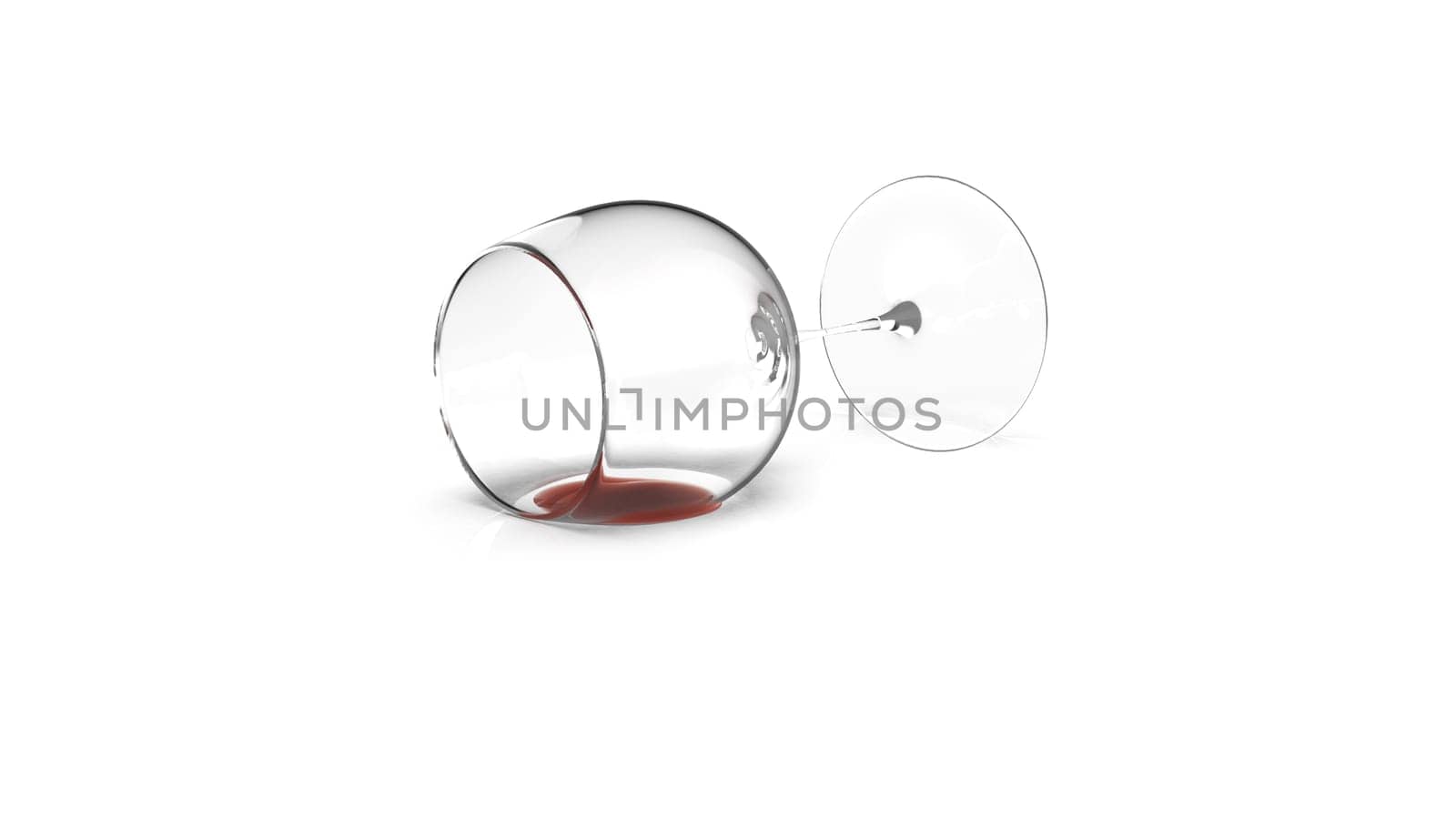 The 3d rendering of wineglass different color wine for gourmets