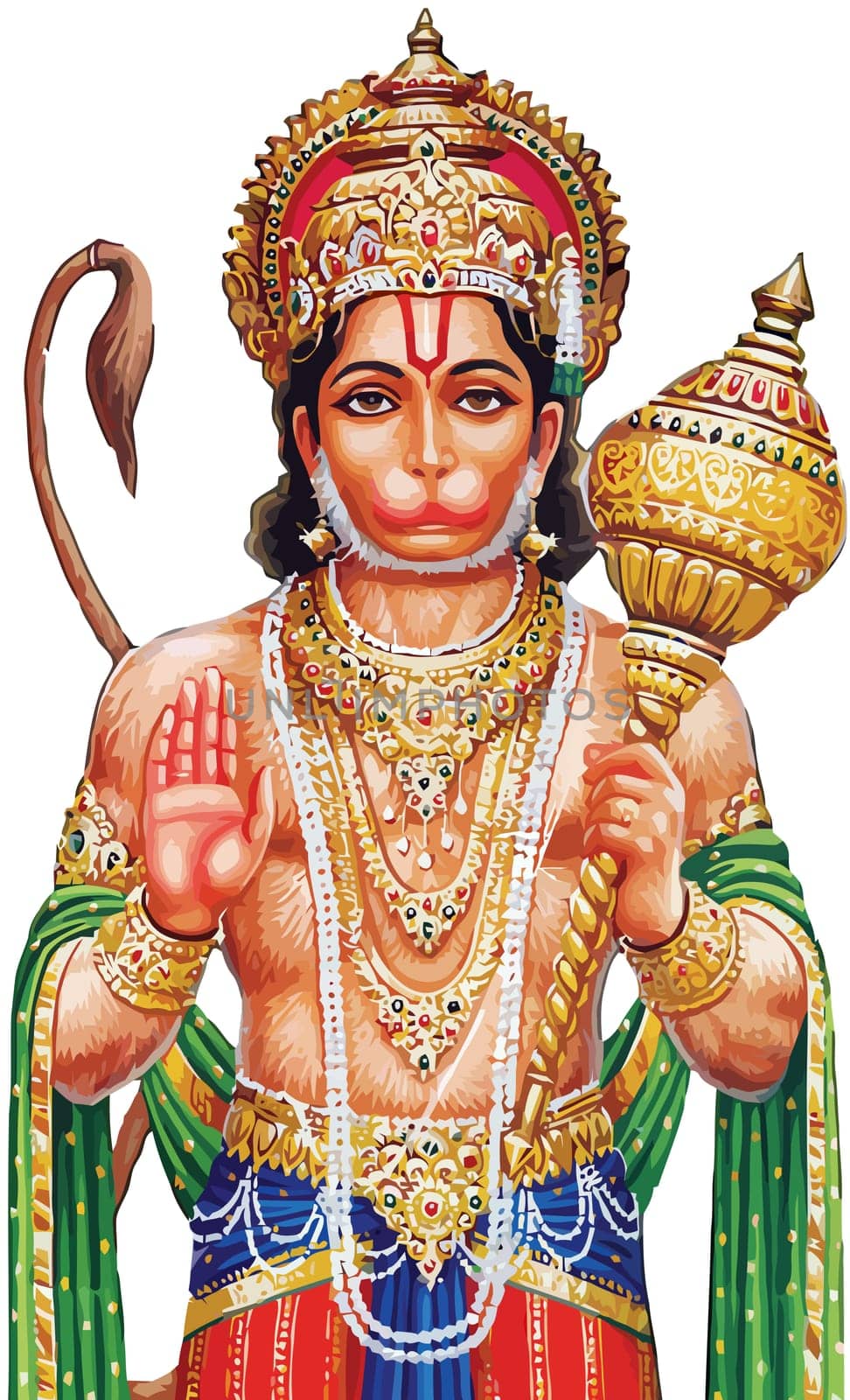 indian god monkey holy hanuman jayanti mythology illustration