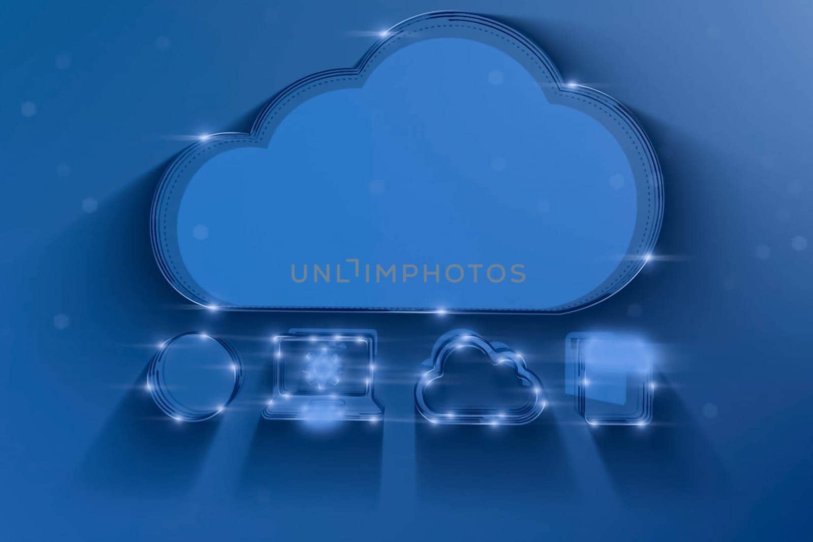 Icons of cloud service. Icons of cloud service.