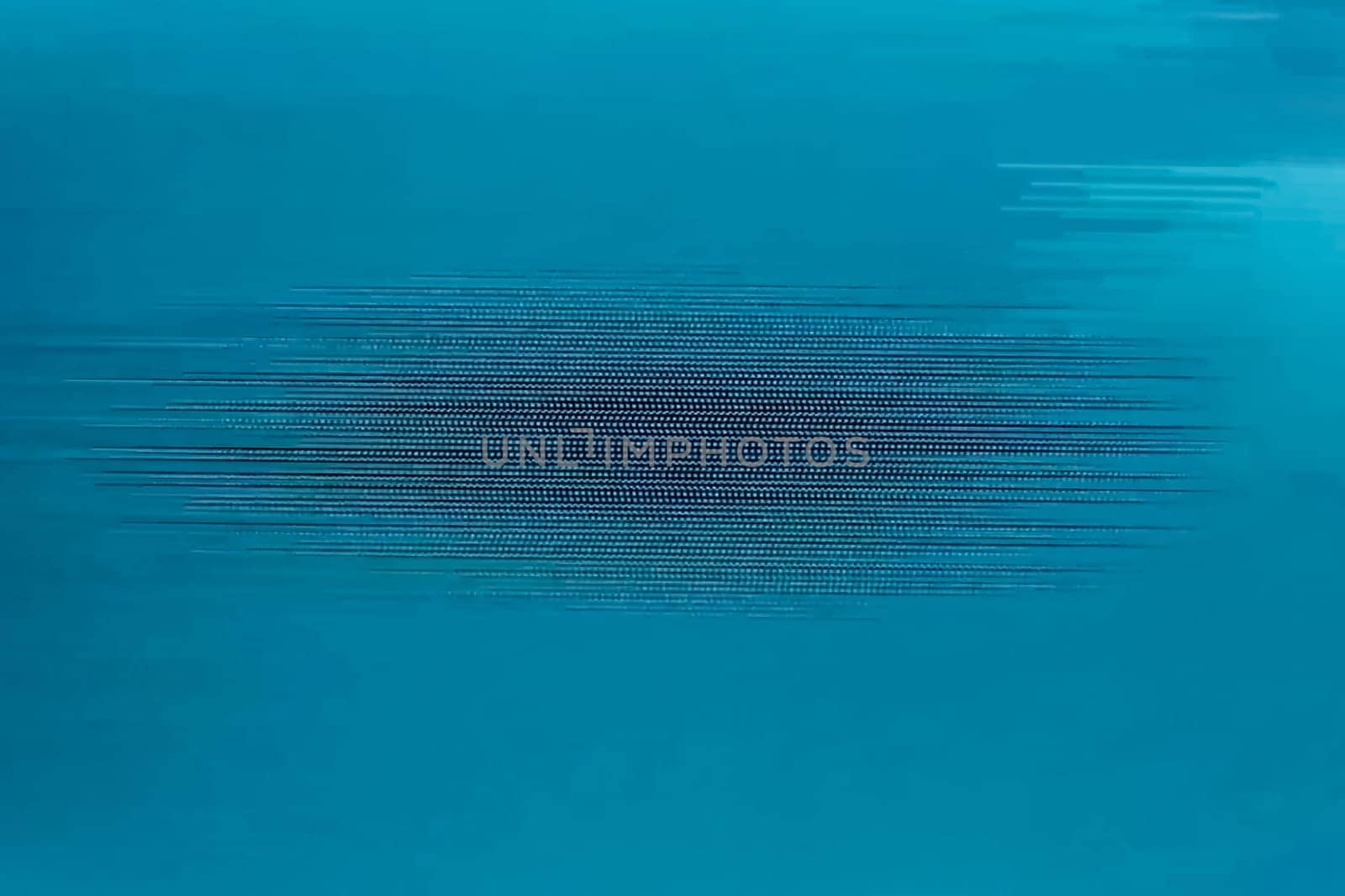 Blue background with dots in the center.