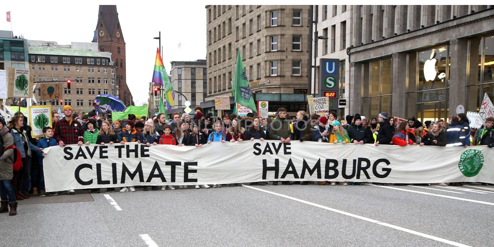 Fridays for Future - Swedish climate activist Greta Thunberg attends Demonstration  in Hamburg Germany, Feb. 21, 2020