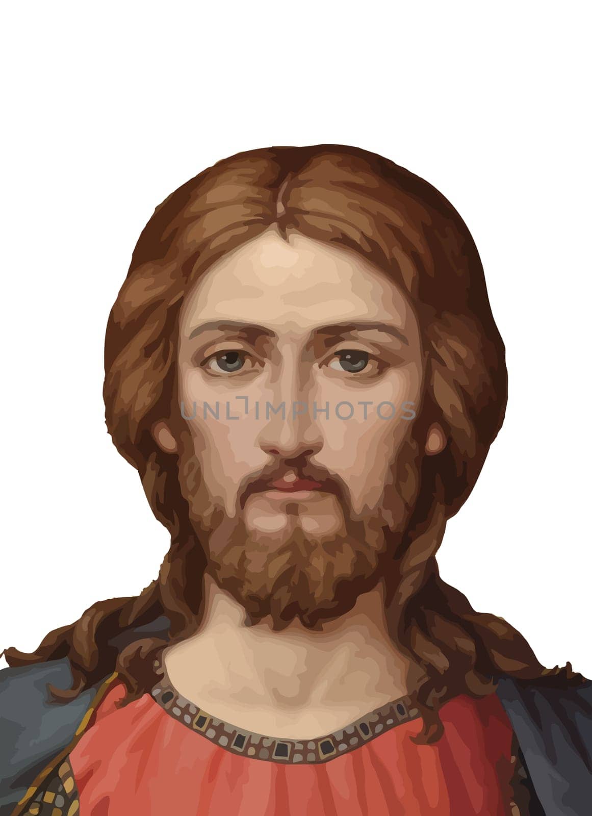Jesus Christ  love peace faith holy heaven  spirit illustration white background