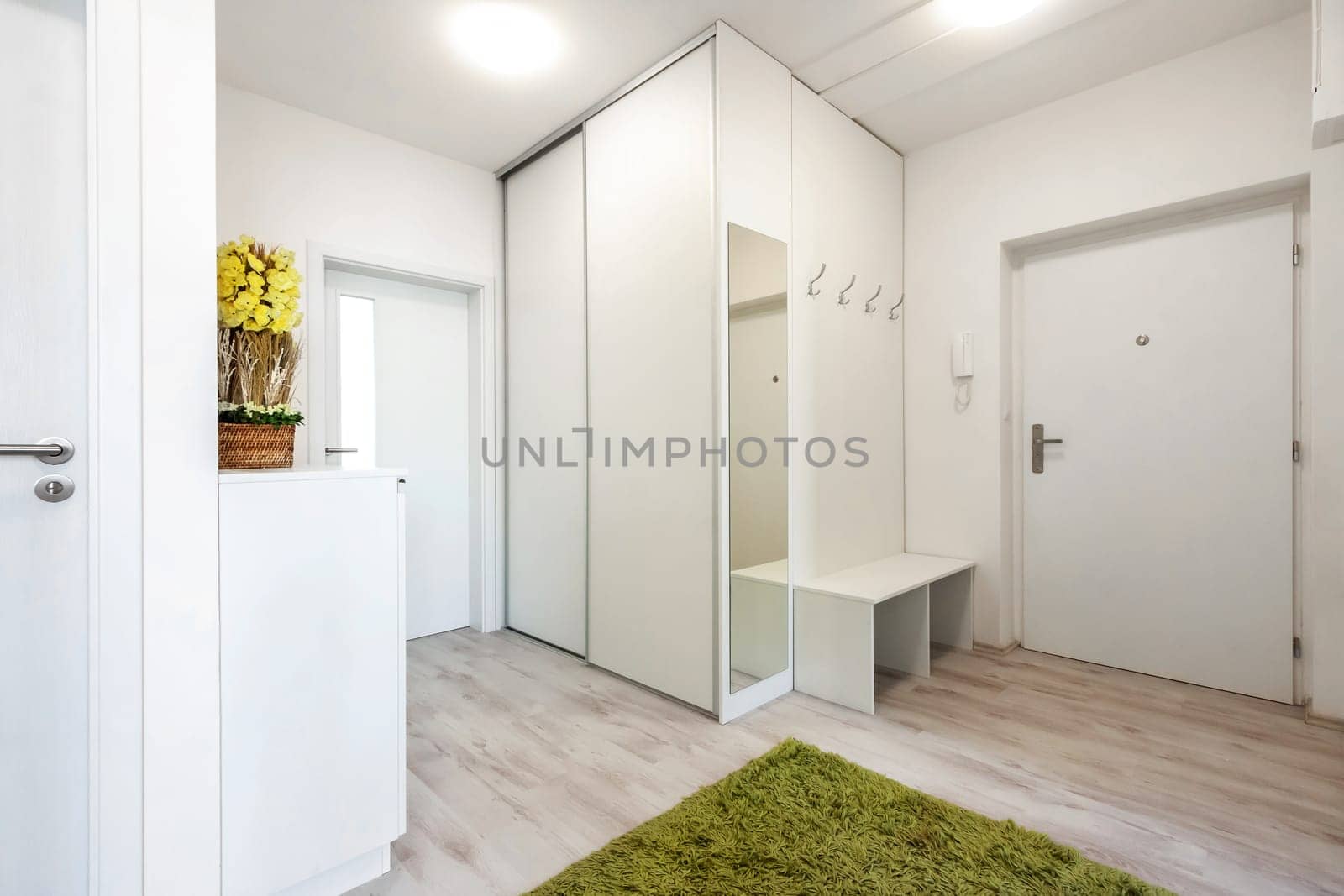 Modern hallway in apartment. High quality photo
