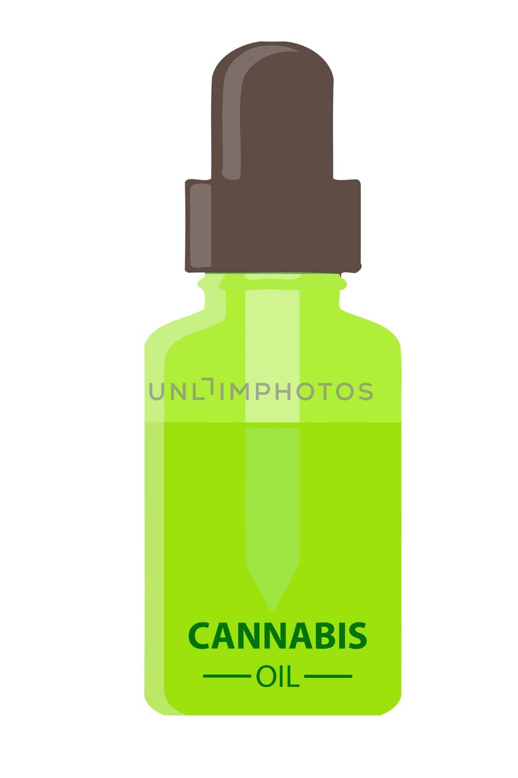 cannabis oil medicine formula bottle illustration
