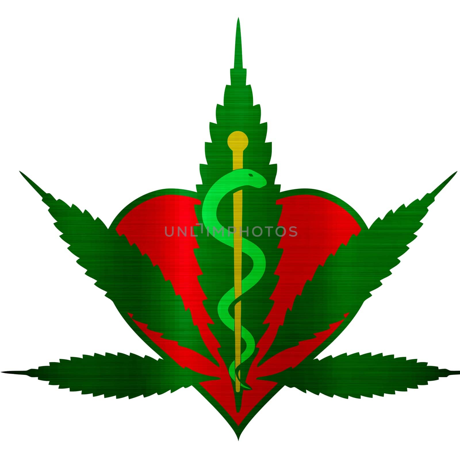 medicinal cannabis weed hemp legal medicine herb drug love metallic illustration
