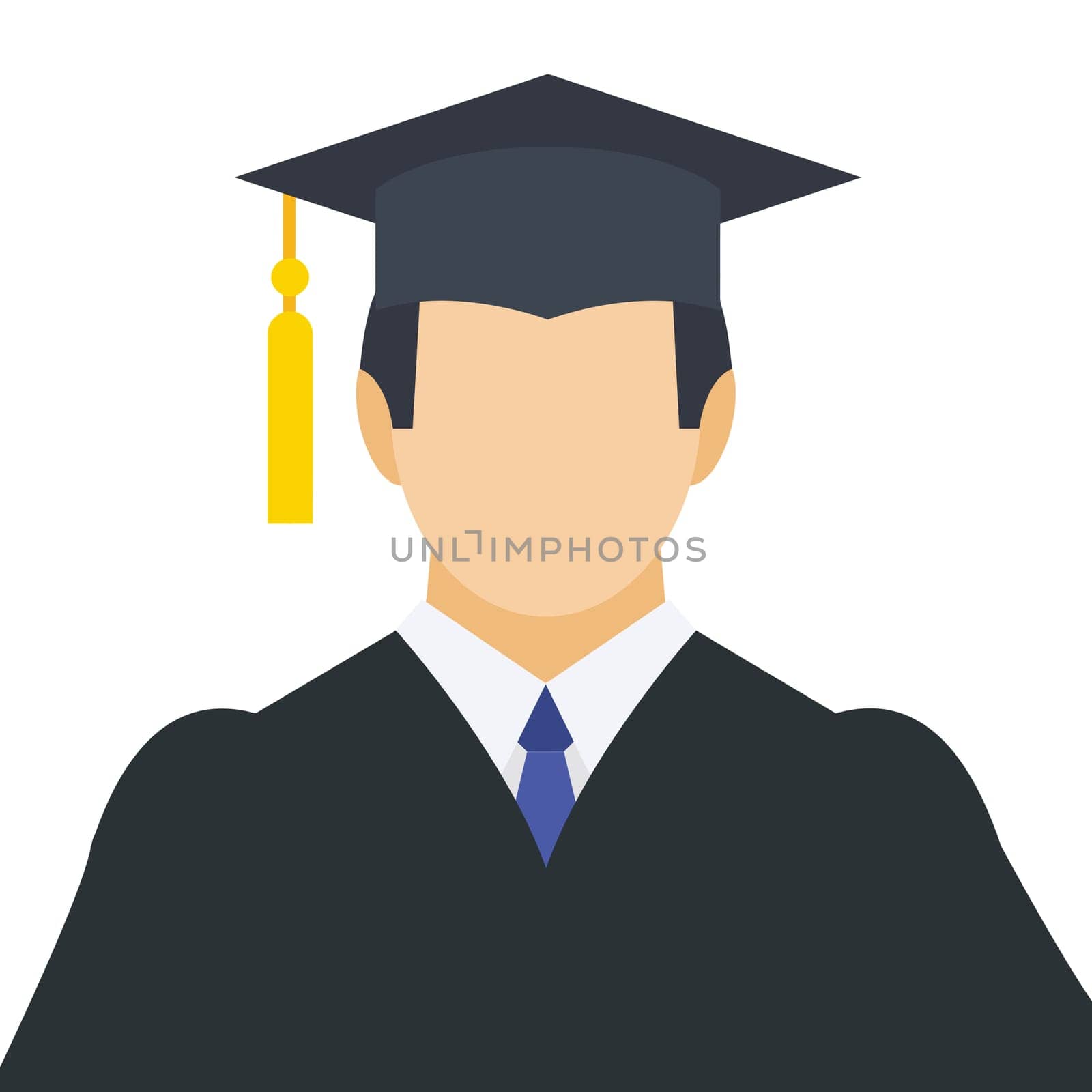 graduate no face man university people illustration