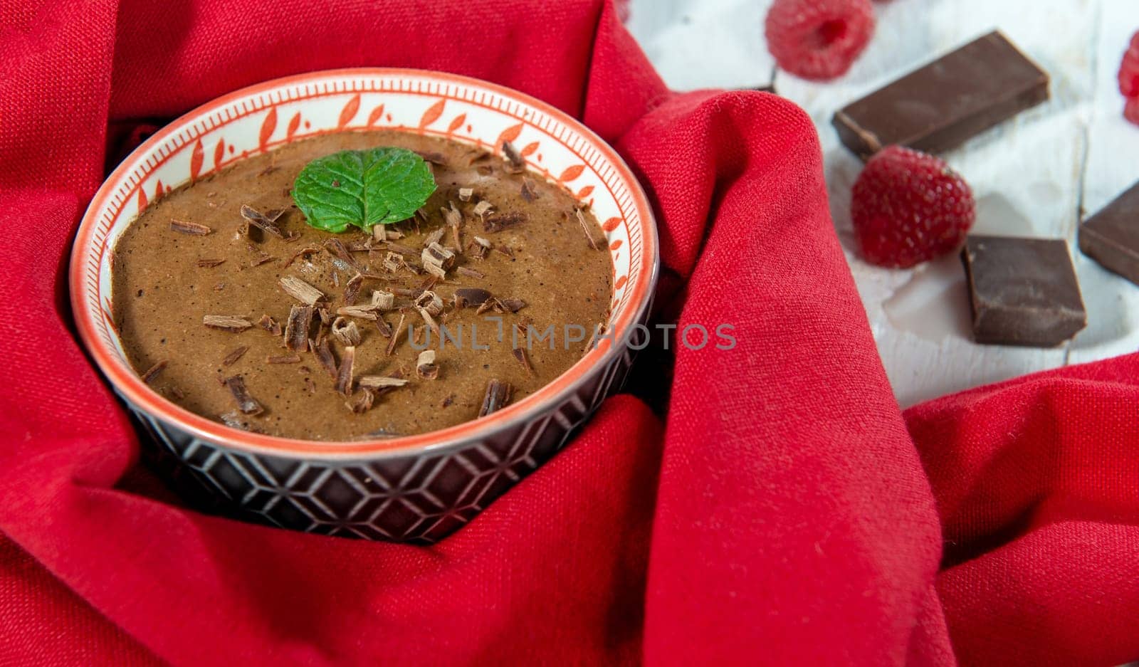 abowl of homemade chocolate mousse