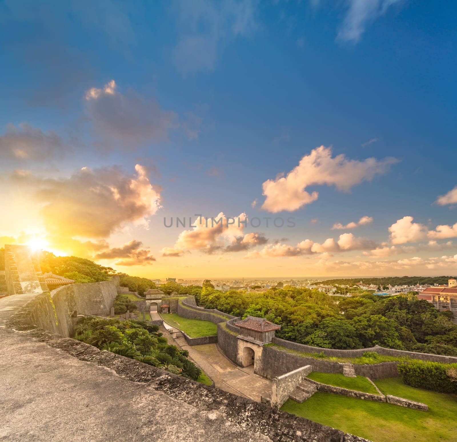 kyukeimon gate of Shuri Castle's in the Shuri neighborhood of Naha, the capital of Okinawa Prefecture, Japan.
