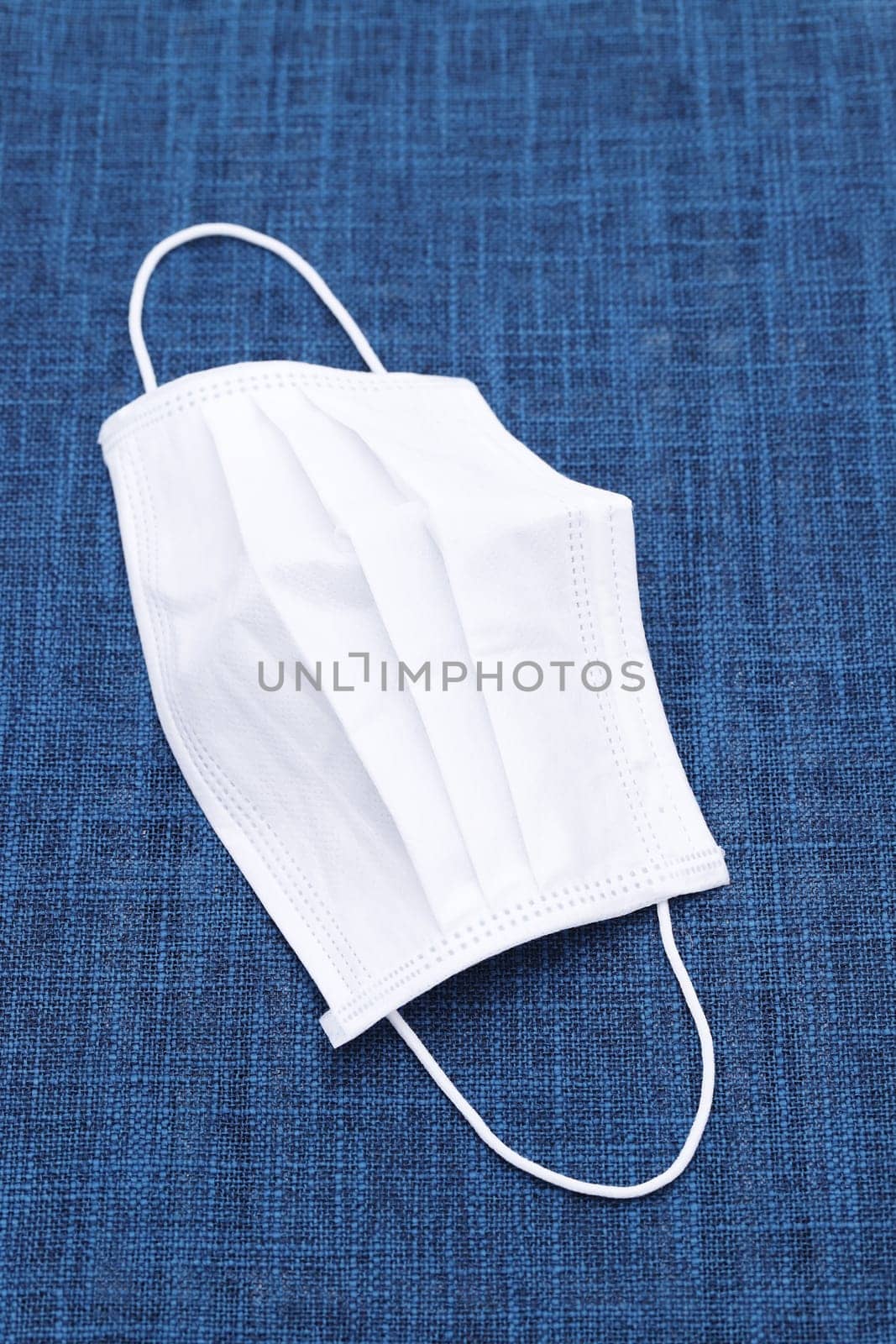 white air protection mask on the color background