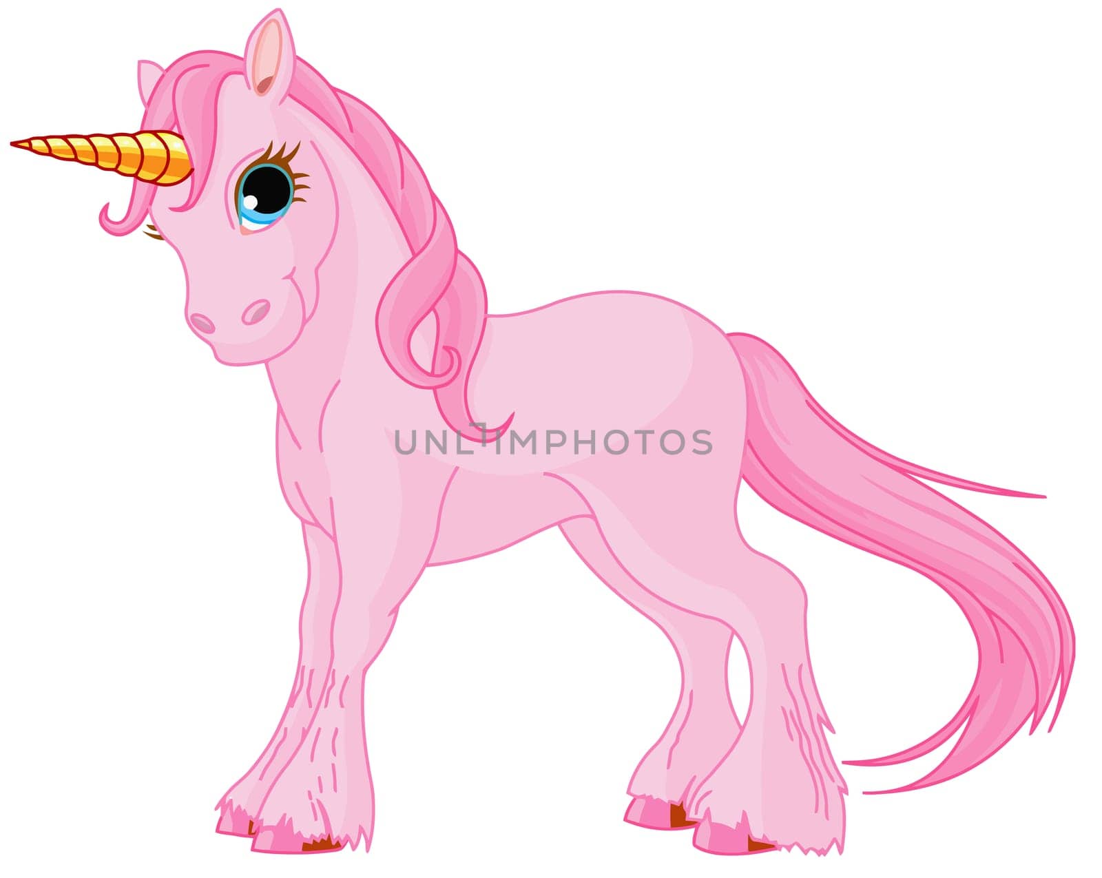 unicorn party fairy tale magic pink cute white illustration