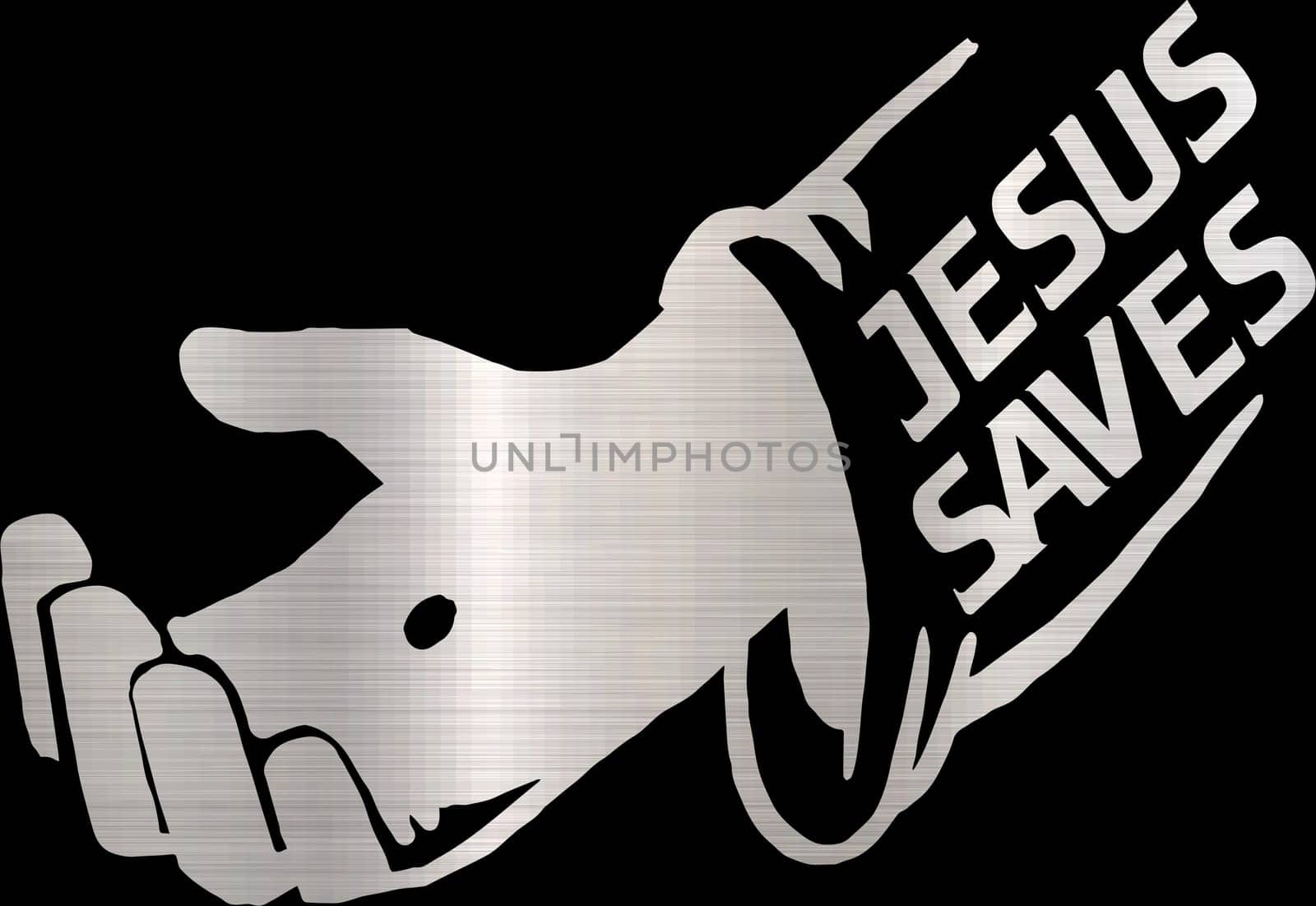 jesus saves holy help hand peace silver illustration