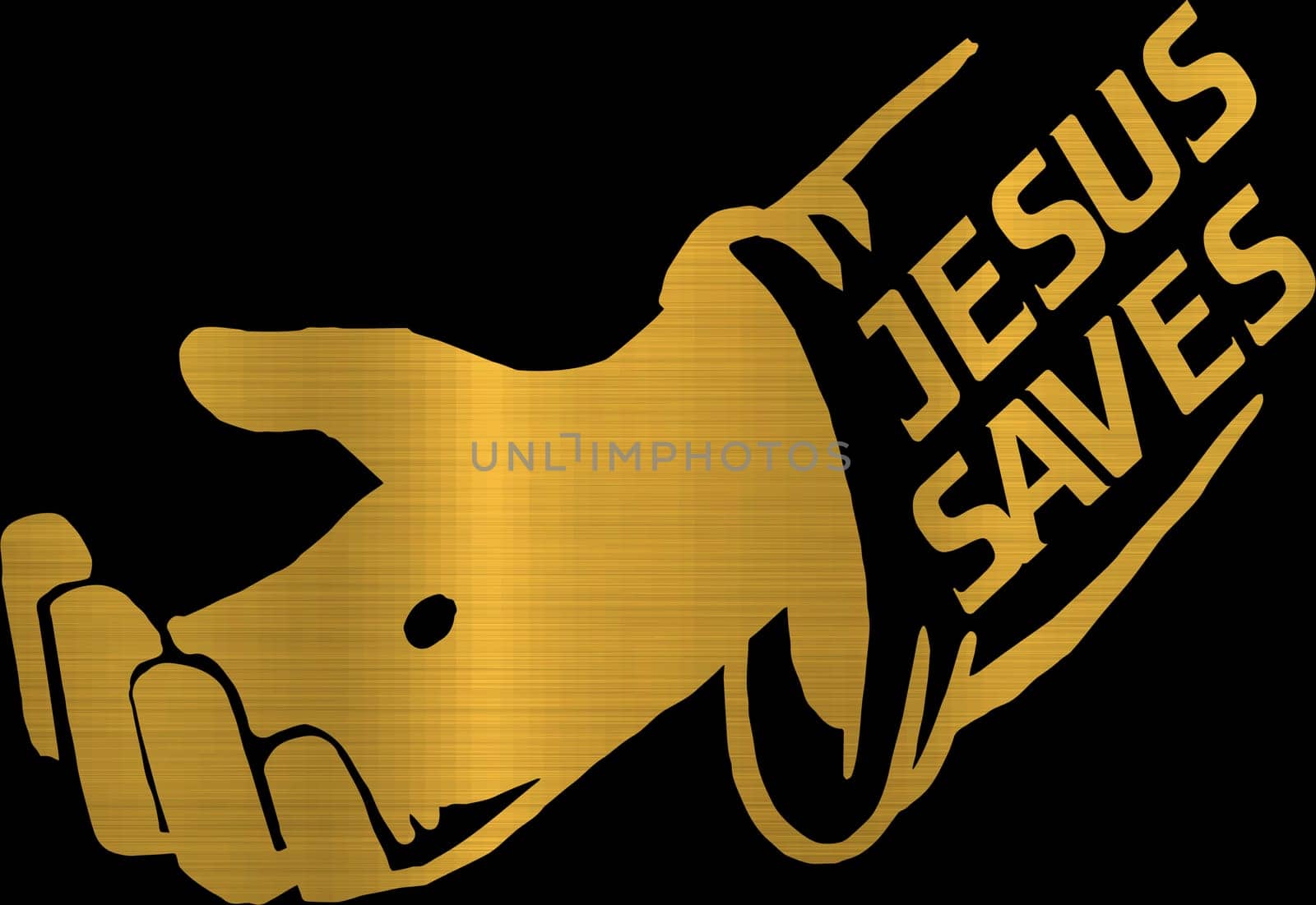 jesus saves holy help hand peace golden illustration