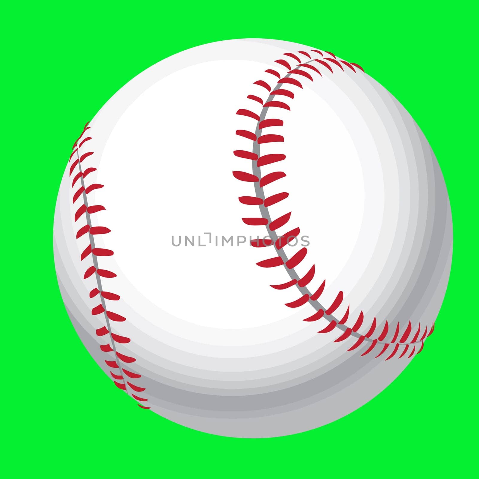 baseball ball object sport game green background illustration