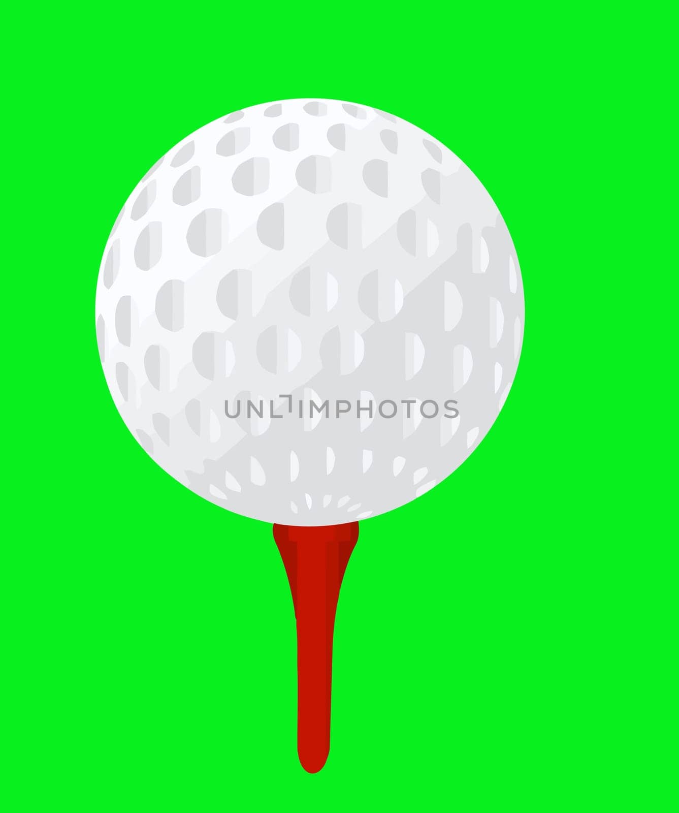 clip golf ball hobby sport green background illustration